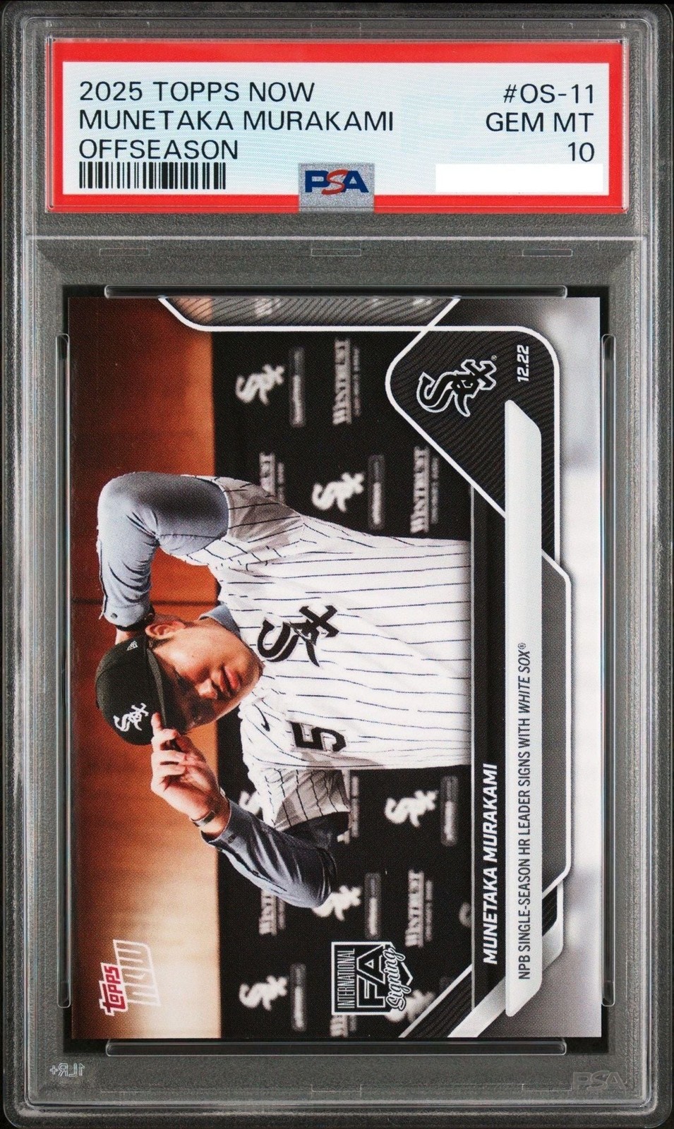 Graded 2025 Topps Now Munetaka Murakami #OS11 Rookie Baseball Card PSA 10 Graded 2025 Topps Now Munetaka Murakami #OS11 Rookie Baseball Card PSA 10