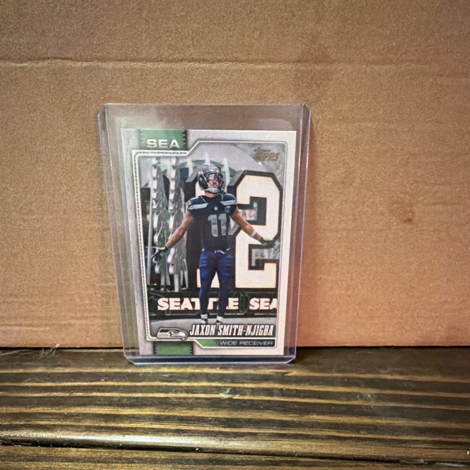 Topps Flagship Jaxon Smith-Njigba Gold Mirror Image Variation SSP #178