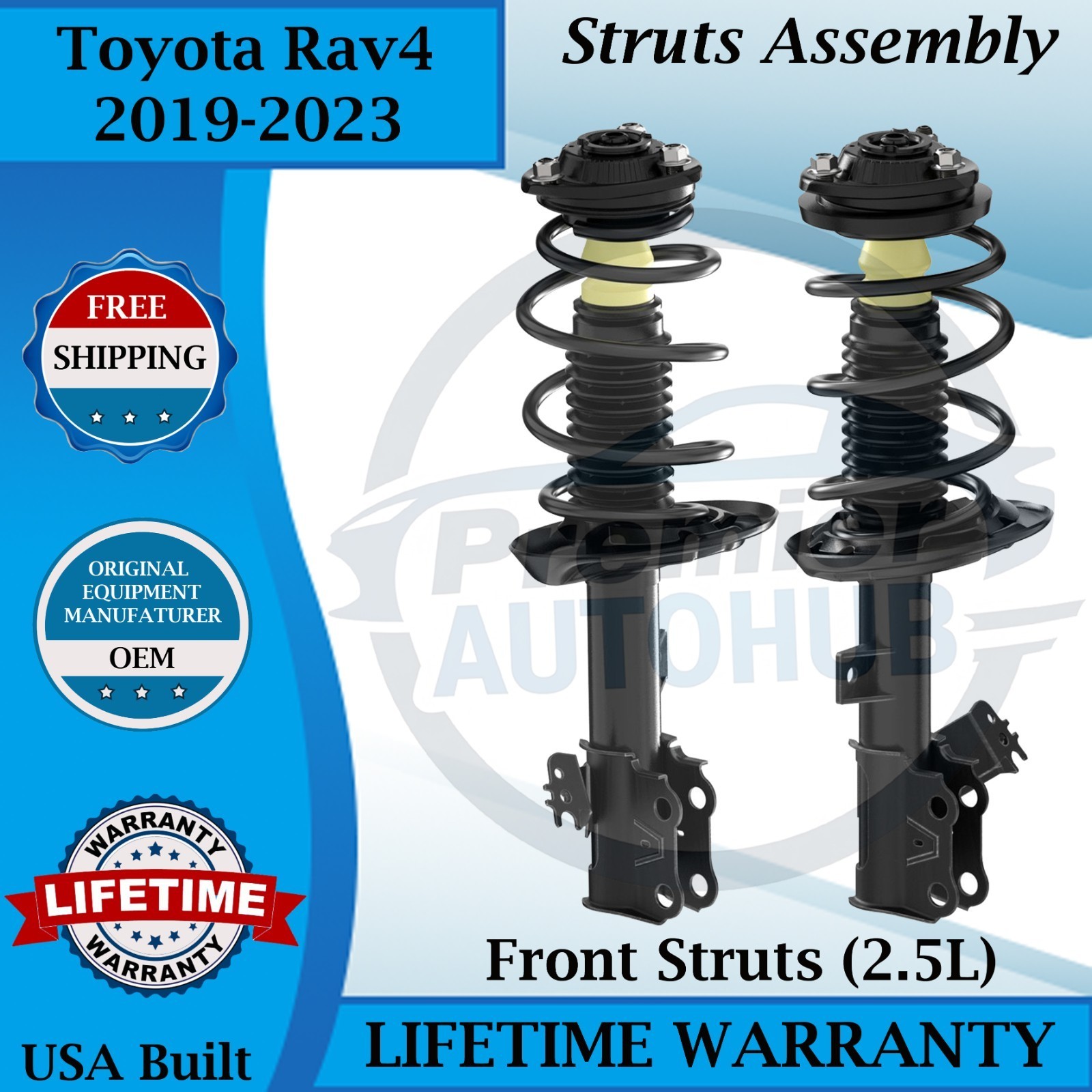 Monroe Genuine OEM Front Struts For 2019-2023 Toyota Rav4 2.5L 9yr Warranty