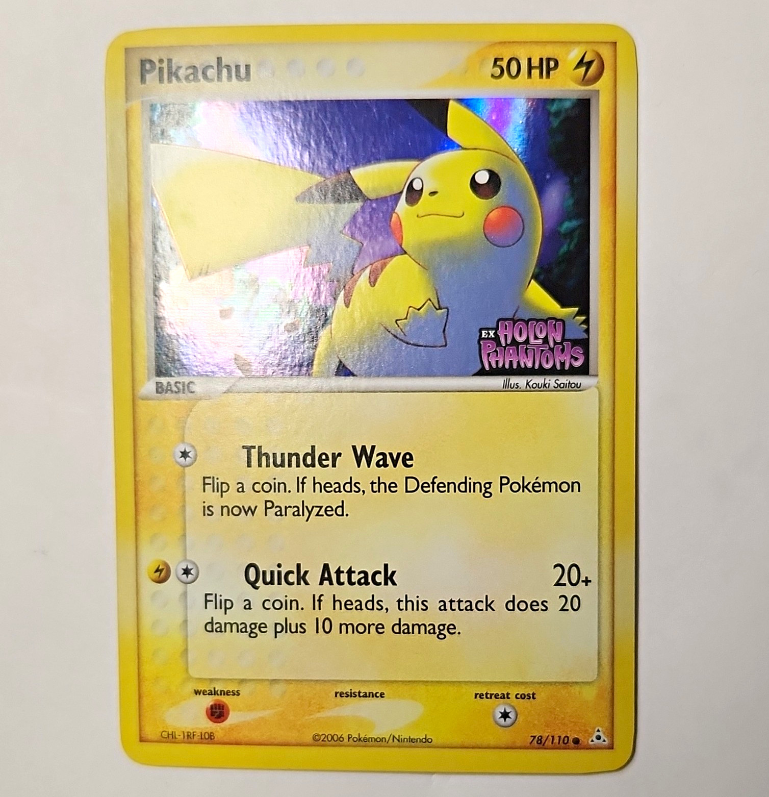 Pokemon TCG EX Holon Phantoms Pikachu 78/110 Reverse Holo English 2006 50 HP