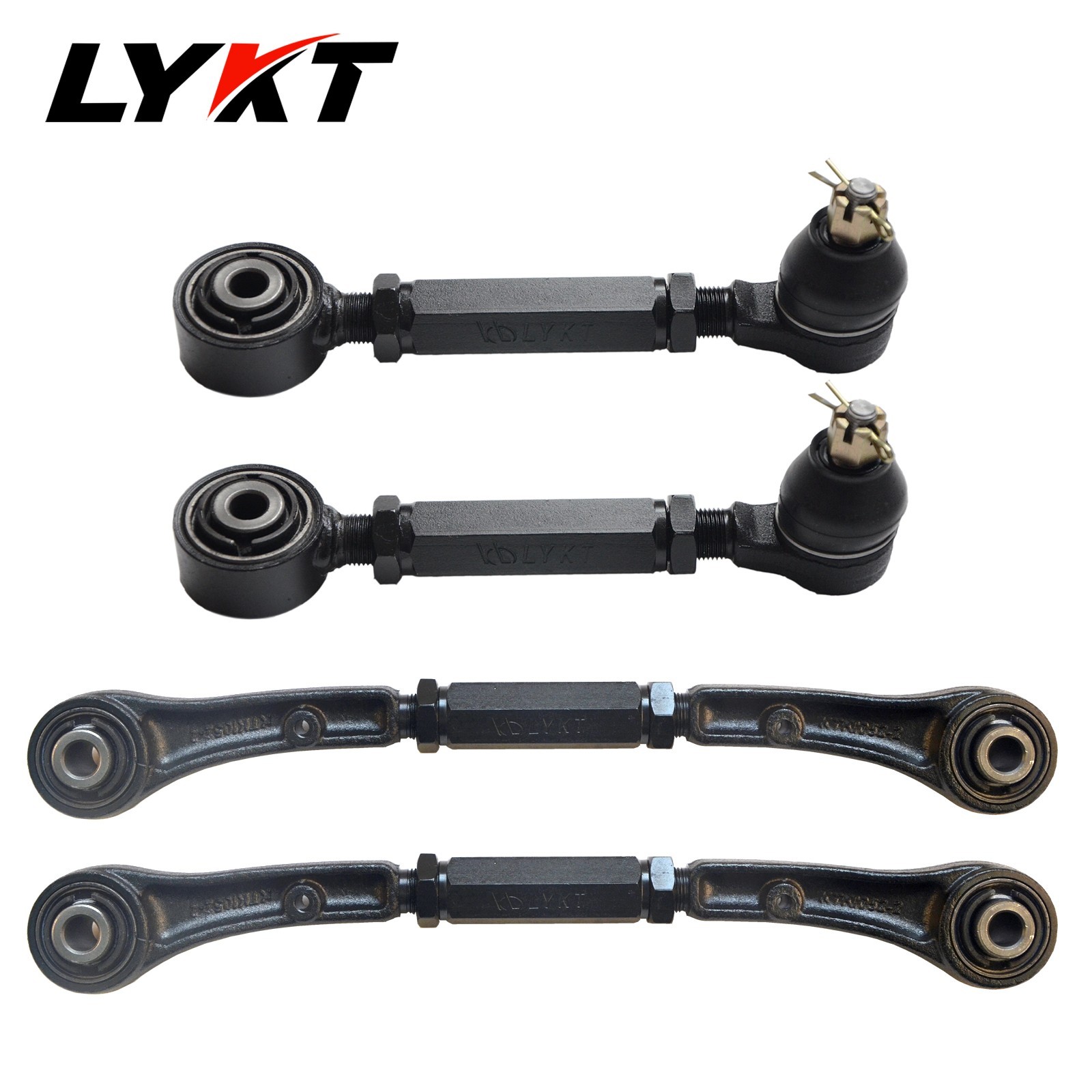 LYKT 4pcs Alignment Rear Camber&Toe Adjustable Arms for Hyundai  2WD、Kia 2WD