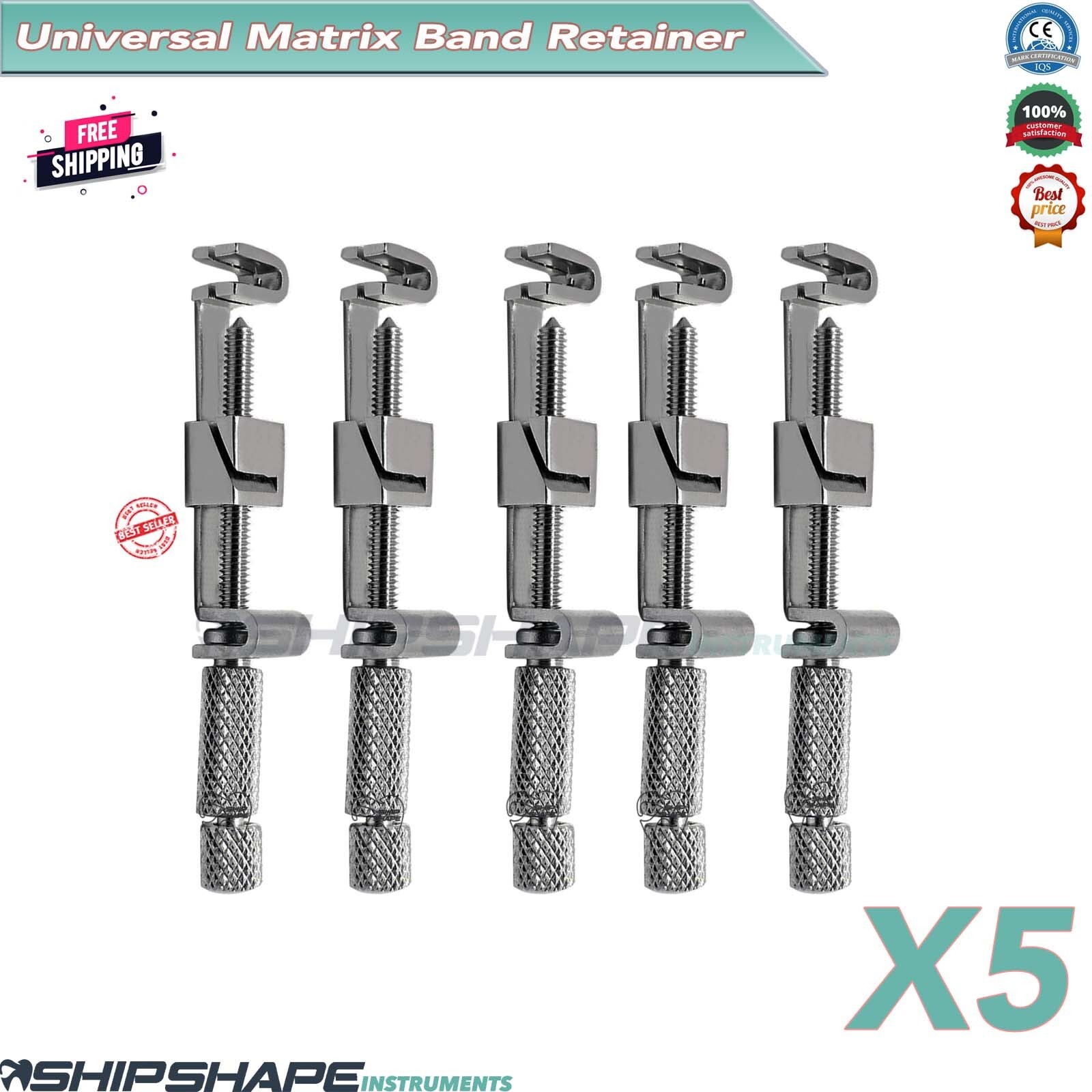 5Pcs Adult Matrix Retainer, Universal Tofflimire Dental Restorations Band Holder 5Pcs Adult Matrix Retainer, Universal Tofflimire Dental Restorations Band Holder
