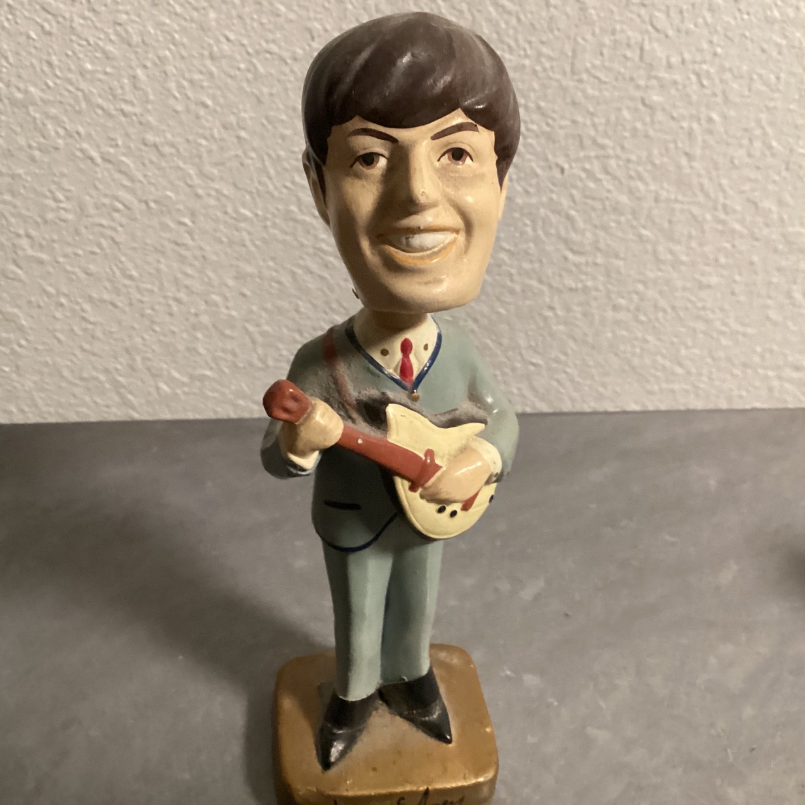Vintage Paul McCartney Beatles Car Mascots Bobblehead Nodder Original 8”