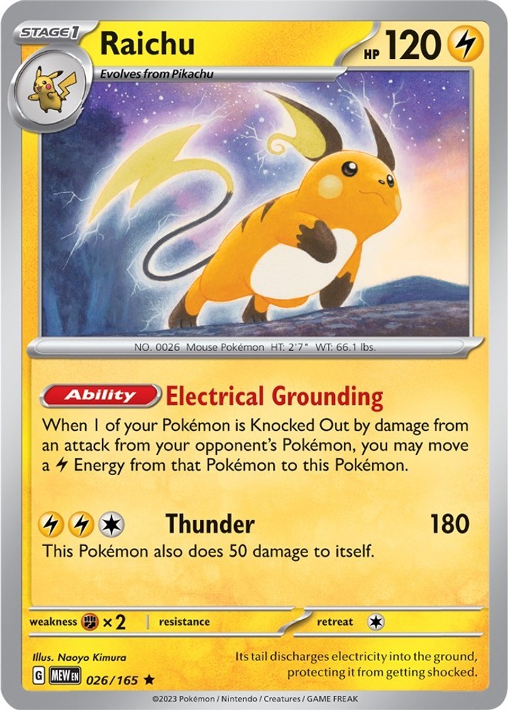 Raichu - Holofoil [SV: Scarlet & Violet 151 - 026/165]