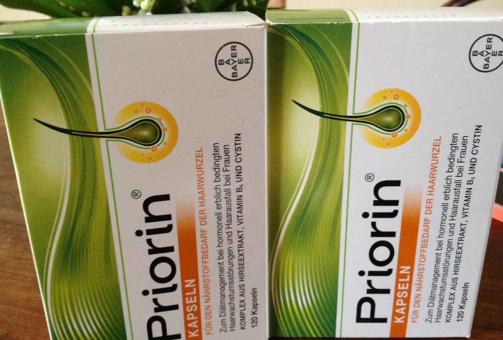 PRIORIN vitamin Bayer Germany 2x 120 capsules  hair loss regrowth fresh and new