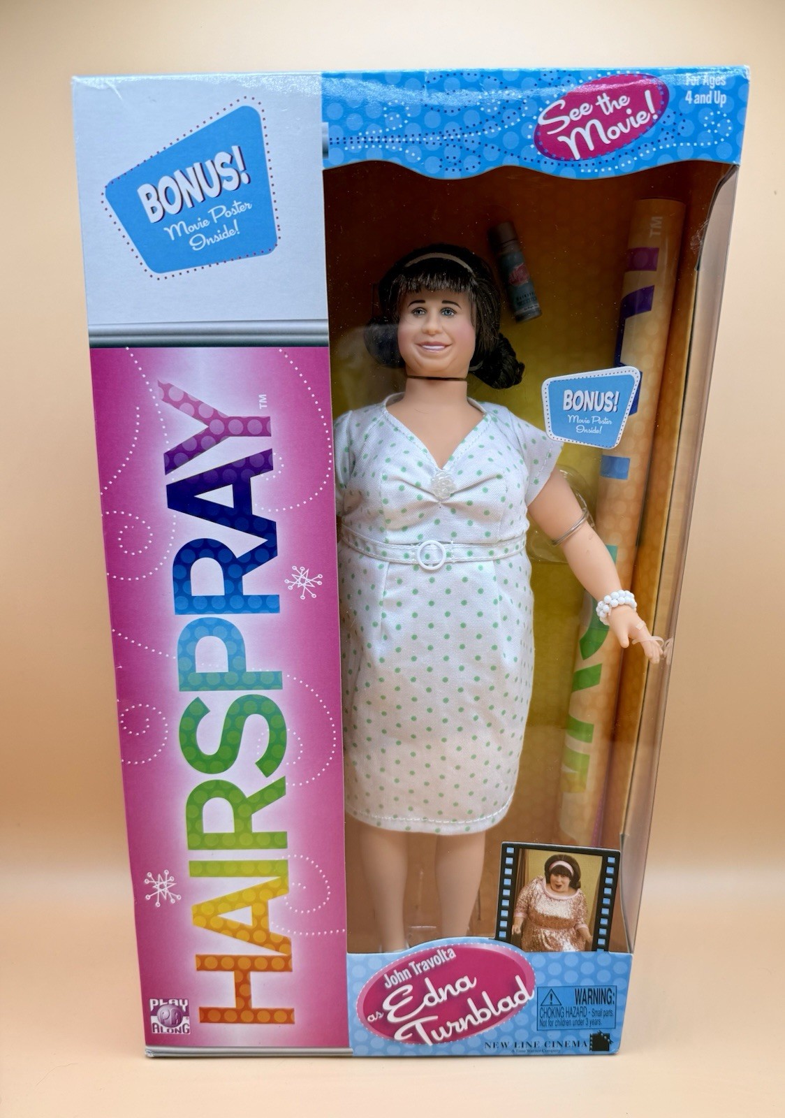 2007 Hairspray Edna Turnblad Doll John Travolta Play Along 21000 NRFB NIB Rare🎀