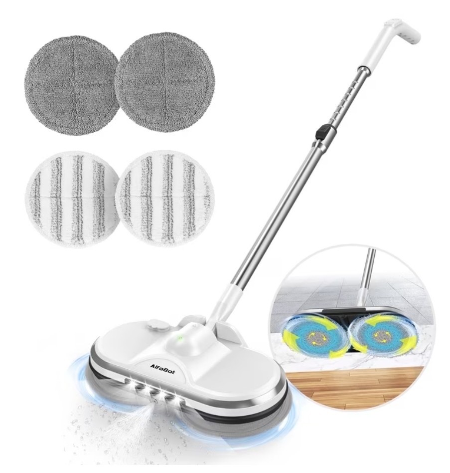 AlfaBot Cordless Electric Mop for Floor Cleaning, Electric Spin Mop, Electric.65