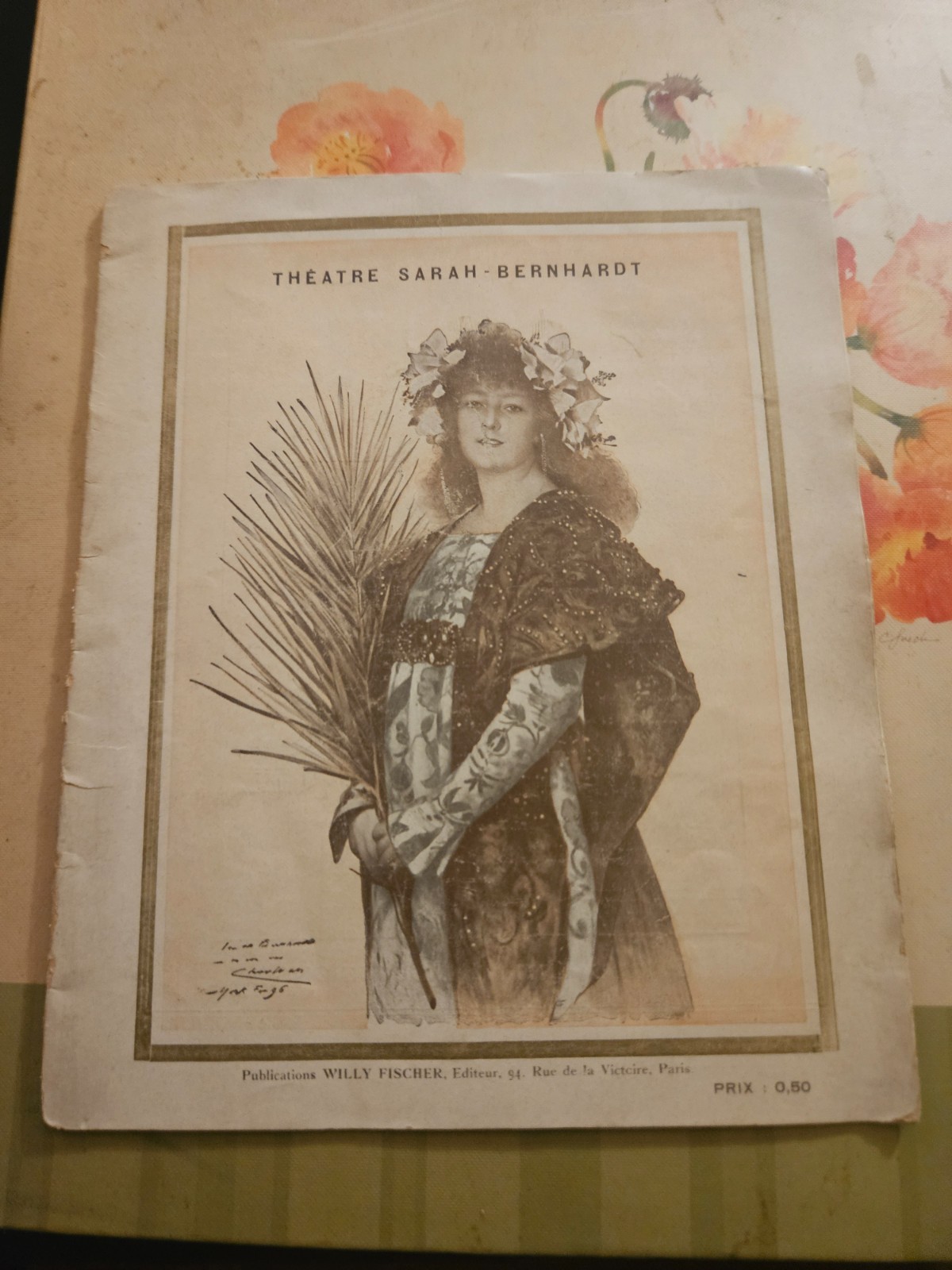 Antique 1909 Sarah Bernhardt Theatre Program Dame Camalias Paris Photos Cast Act