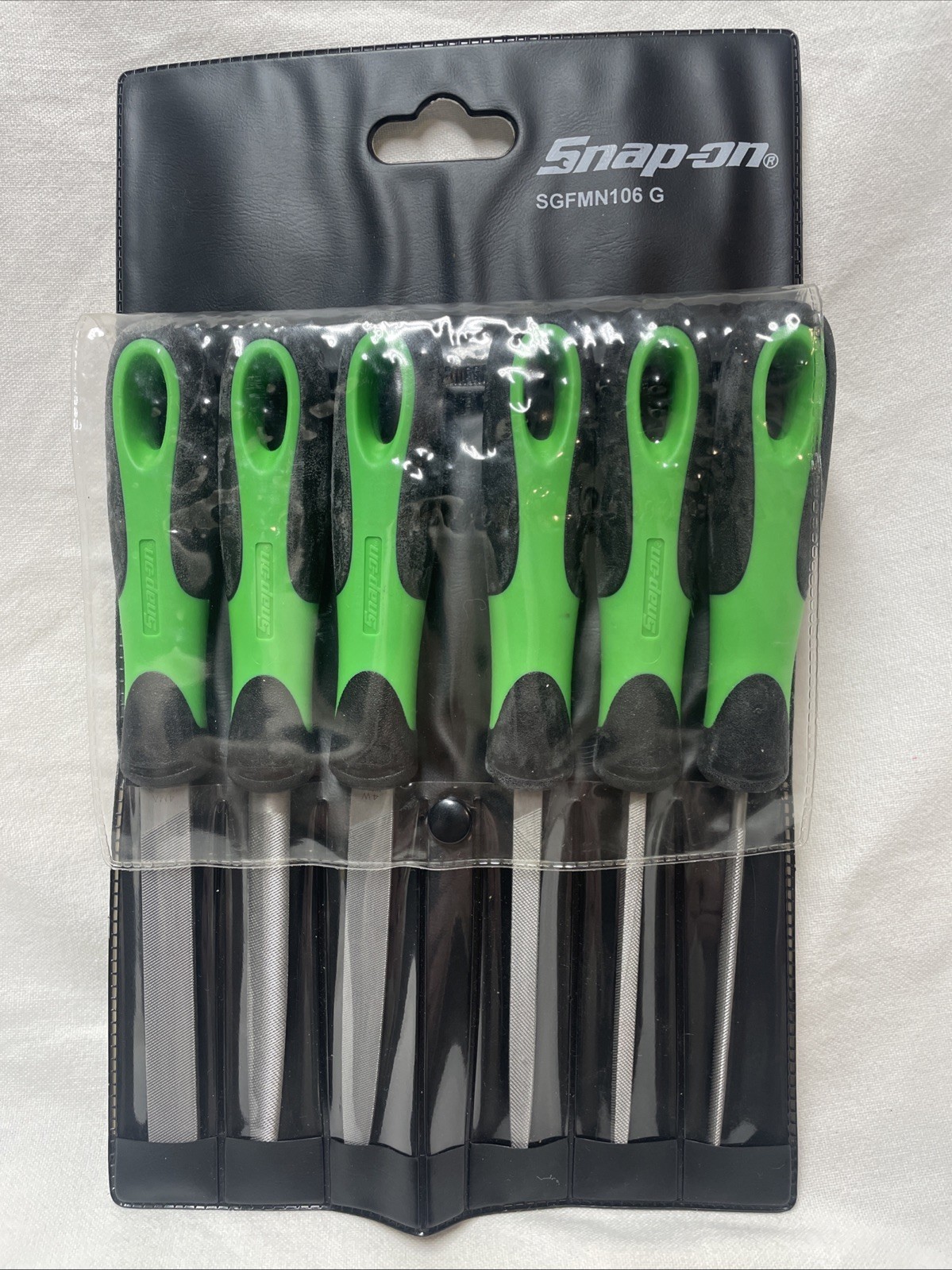 Snap-on 6-piece Green Soft Grip Handle Miniature File Set Model SGFMN106G Snap-on 6-piece Green Soft Grip Handle Miniature File Set Model SGFMN106G