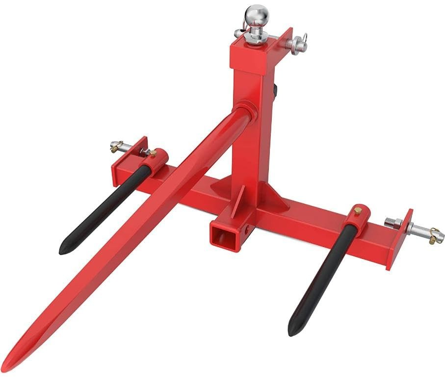 1600 lbs Heavy Duty Hay Spear 3 Point Hitch Bale Spike Gooseneck Ball Tractor US 1600 lbs Heavy Duty Hay Spear 3 Point Hitch Bale Spike Gooseneck Ball Tractor US