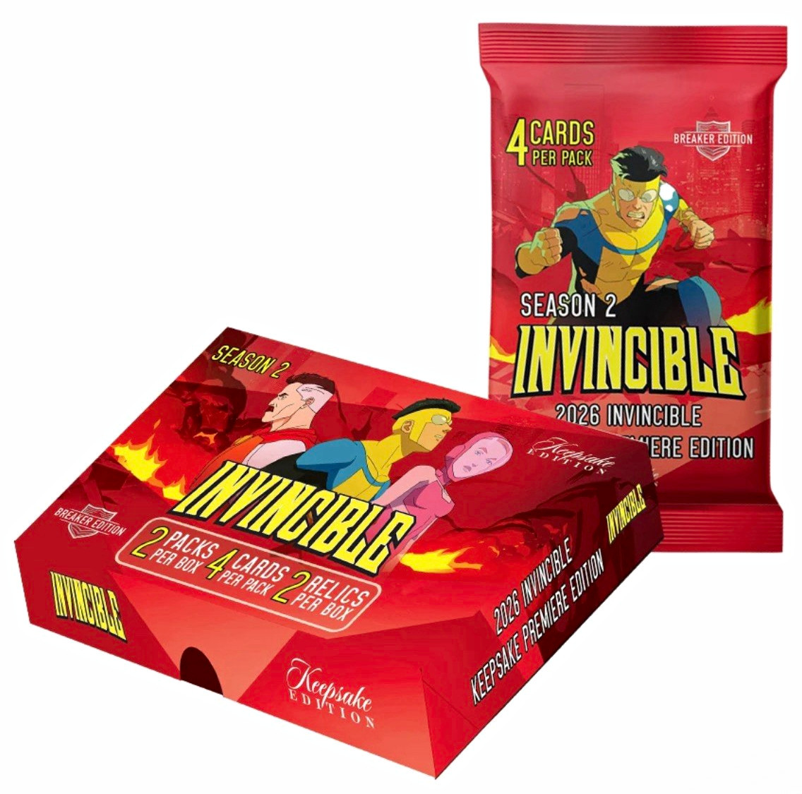 Keepsake Editions 2026 Invincible Season 2 Premiere Breaker Box 8 Cards Keepsake Editions 2026 Invincible Season 2 Premiere Breaker Box 8 Cards
