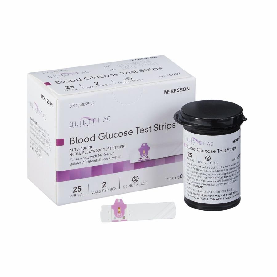 Quintet AC Blood Glucose Test Strip, Quintet AC Minimal sample size of 1 uL 1000
