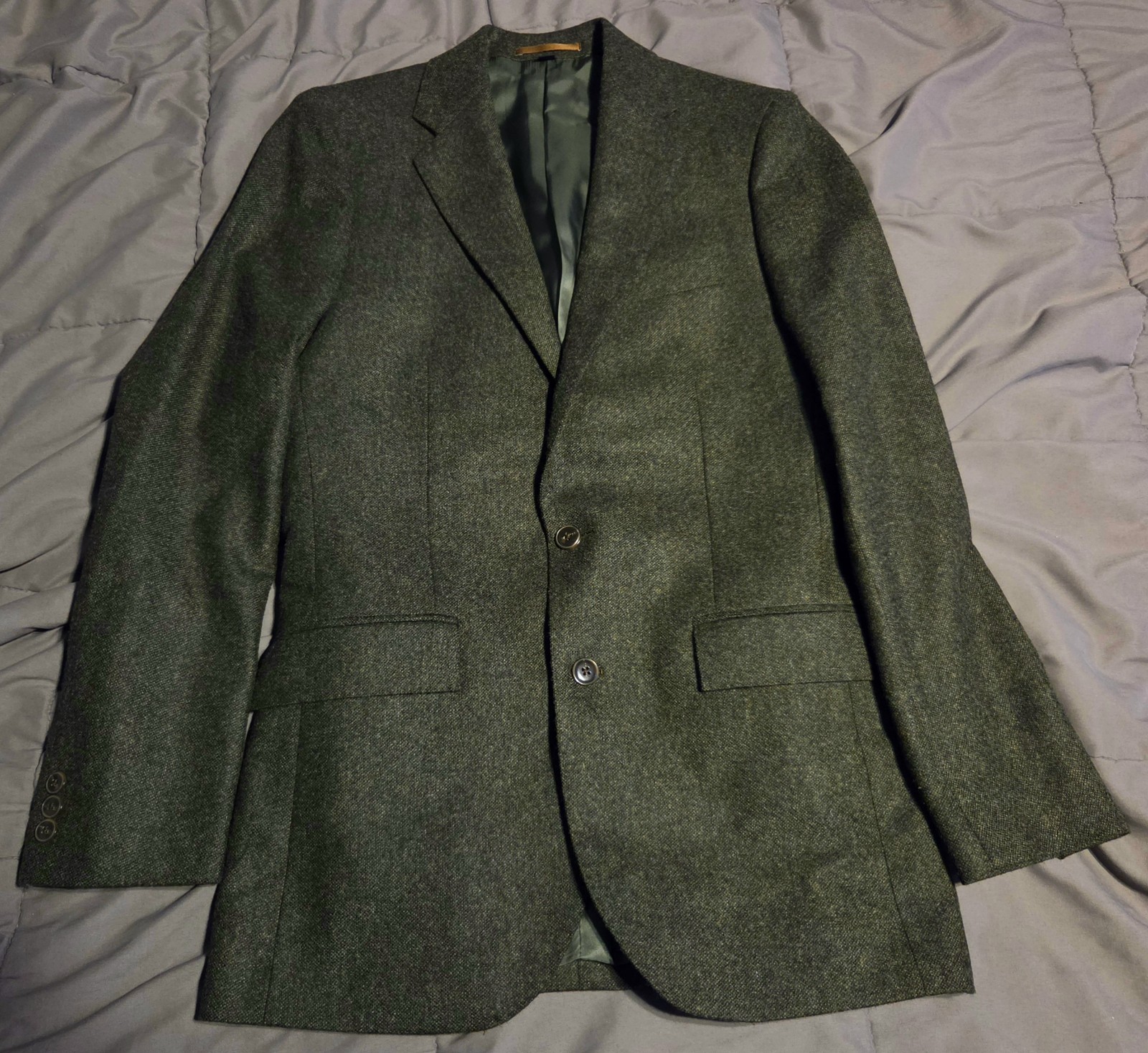 Men\'s J Crew Ludlow Slim Peat English Donegal Moon Wool Tweed Jacket