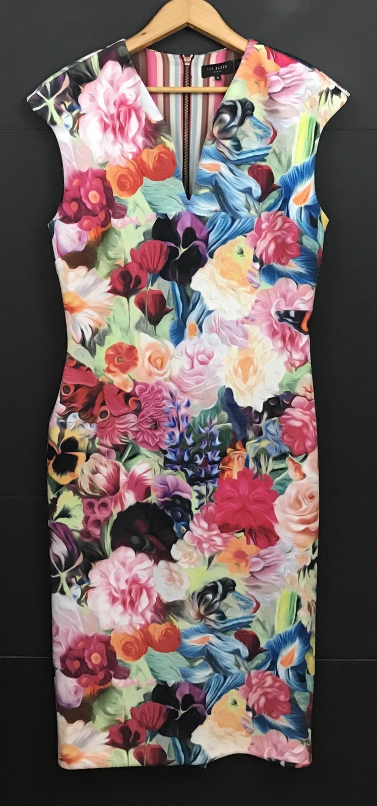 NEW Ted Baker Women\'s Odeela Floral Swirl Print Sheath Midi Dress Size 5 (US 12) NEW Ted Baker Women\'s Odeela Floral Swirl Print Sheath Midi Dress Size 5 (US 12)