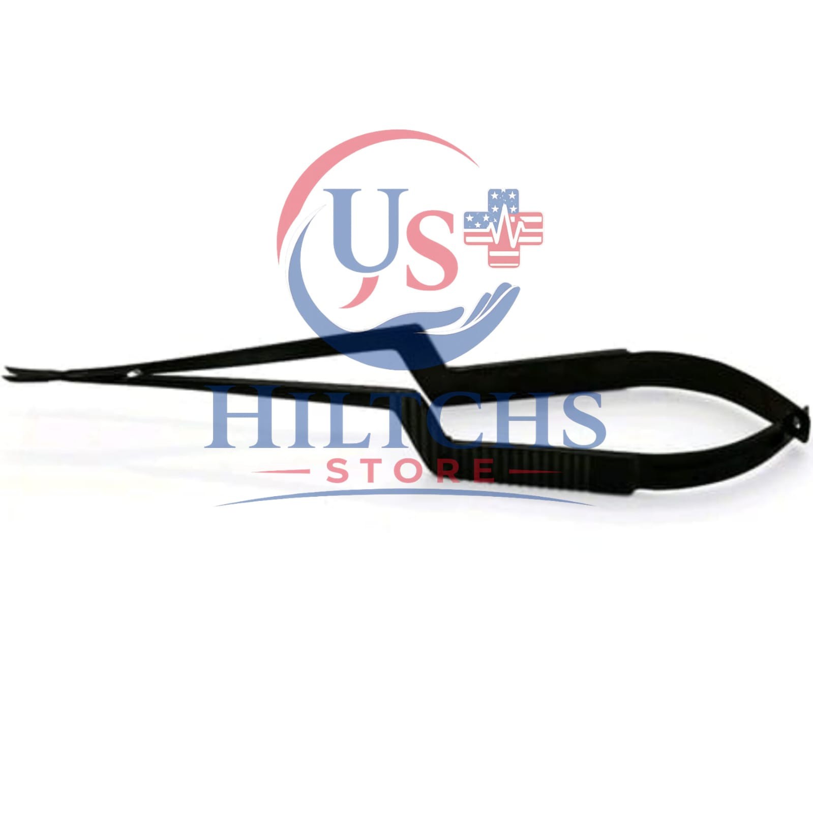 Kamiyama Style Micro Scissors 18cm For Neurosurgery Bayonet Handle Black