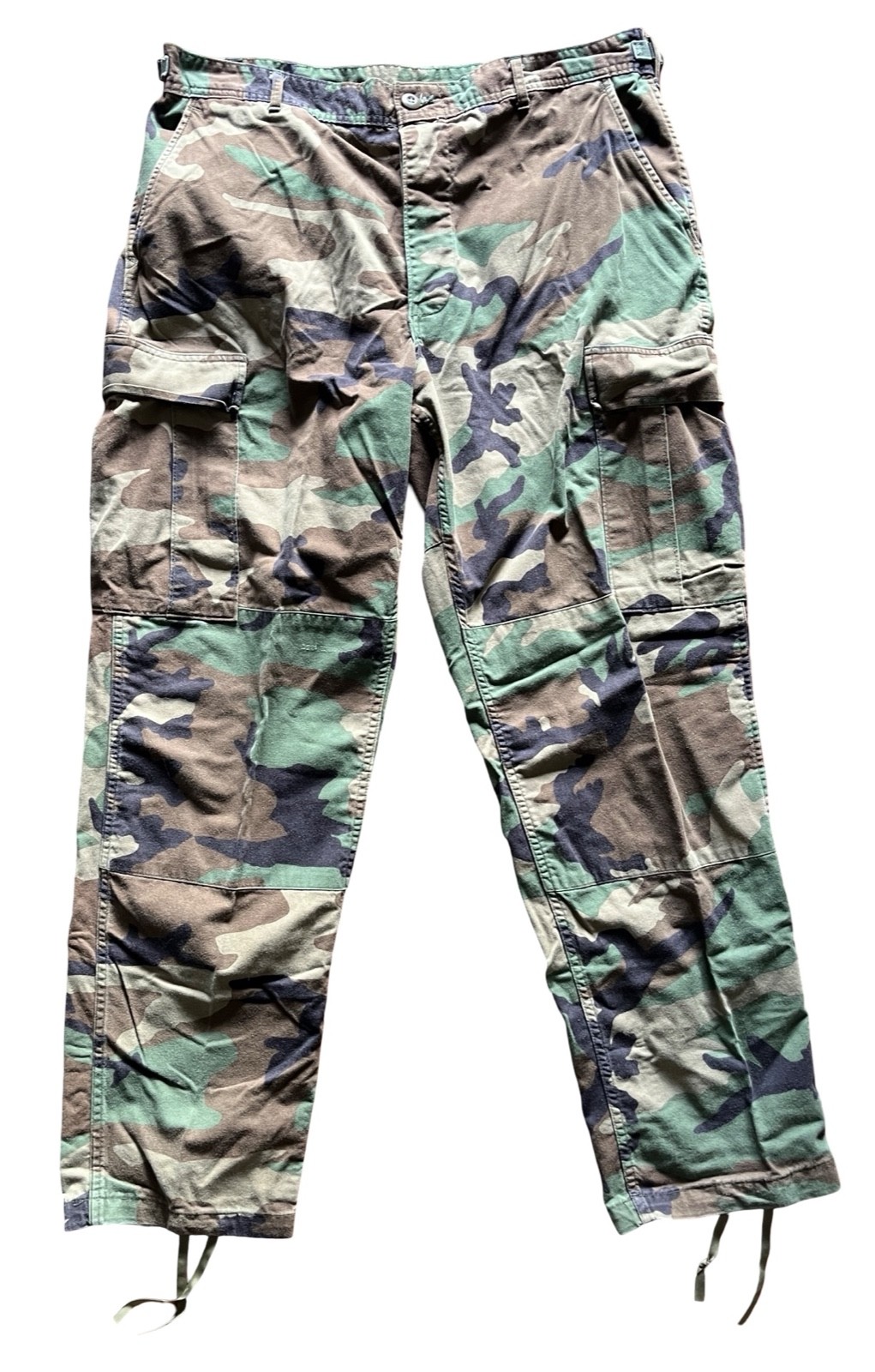 Vintage USGI Army BDU Combat Trousers M-81 Woodland Camo LARGE REGULAR 1997 Date Vintage USGI Army BDU Combat Trousers M-81 Woodland Camo LARGE REGULAR 1997 Date