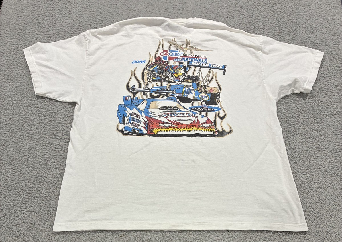 Vintage NHRA Winternationals Shirt Mens 2XL White Racing Carquest 2005 Pomona
