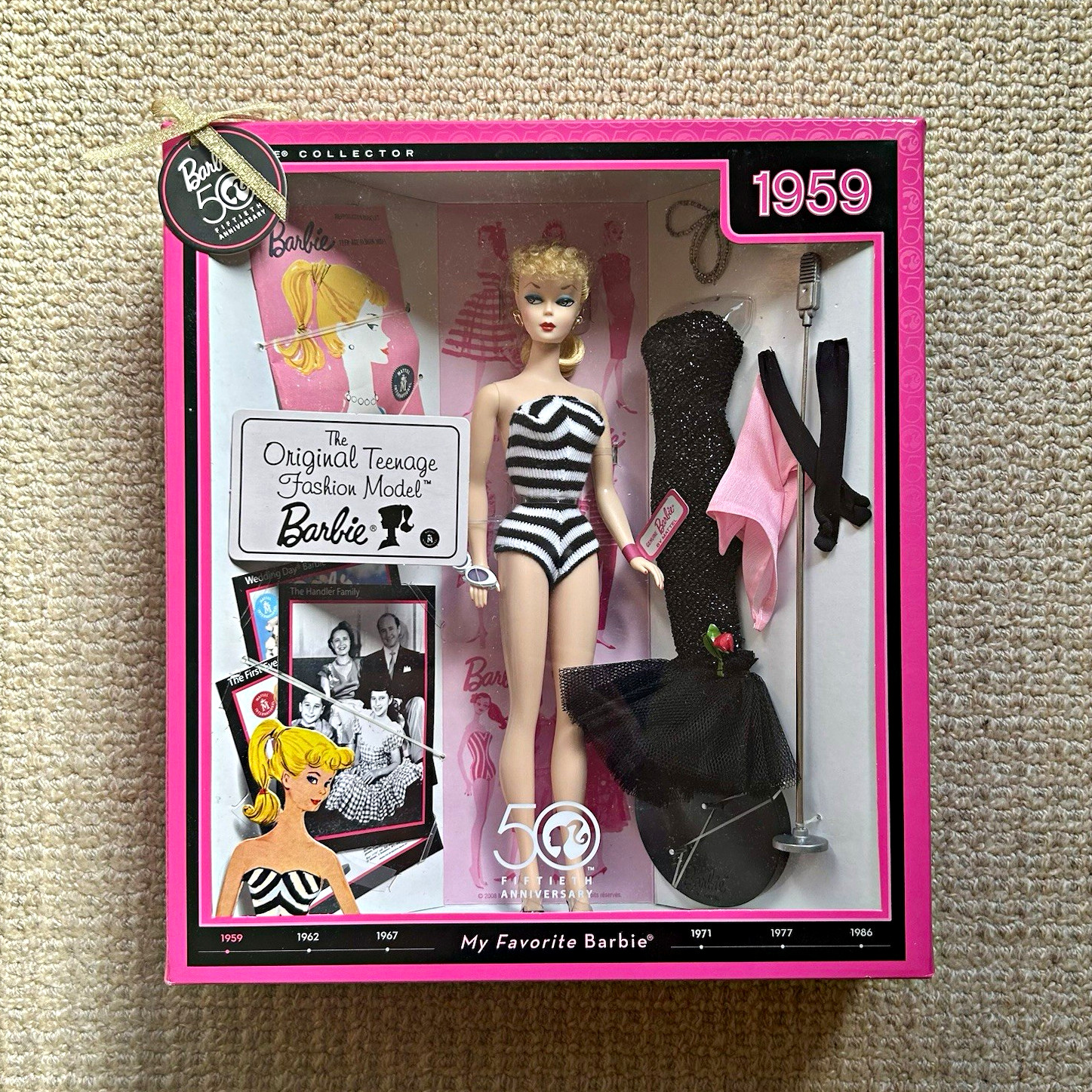 2008 Barbie Collector My Favorite Barbie 50th Anniversary Doll Mattel NRFB 2008 Barbie Collector My Favorite Barbie 50th Anniversary Doll Mattel NRFB
