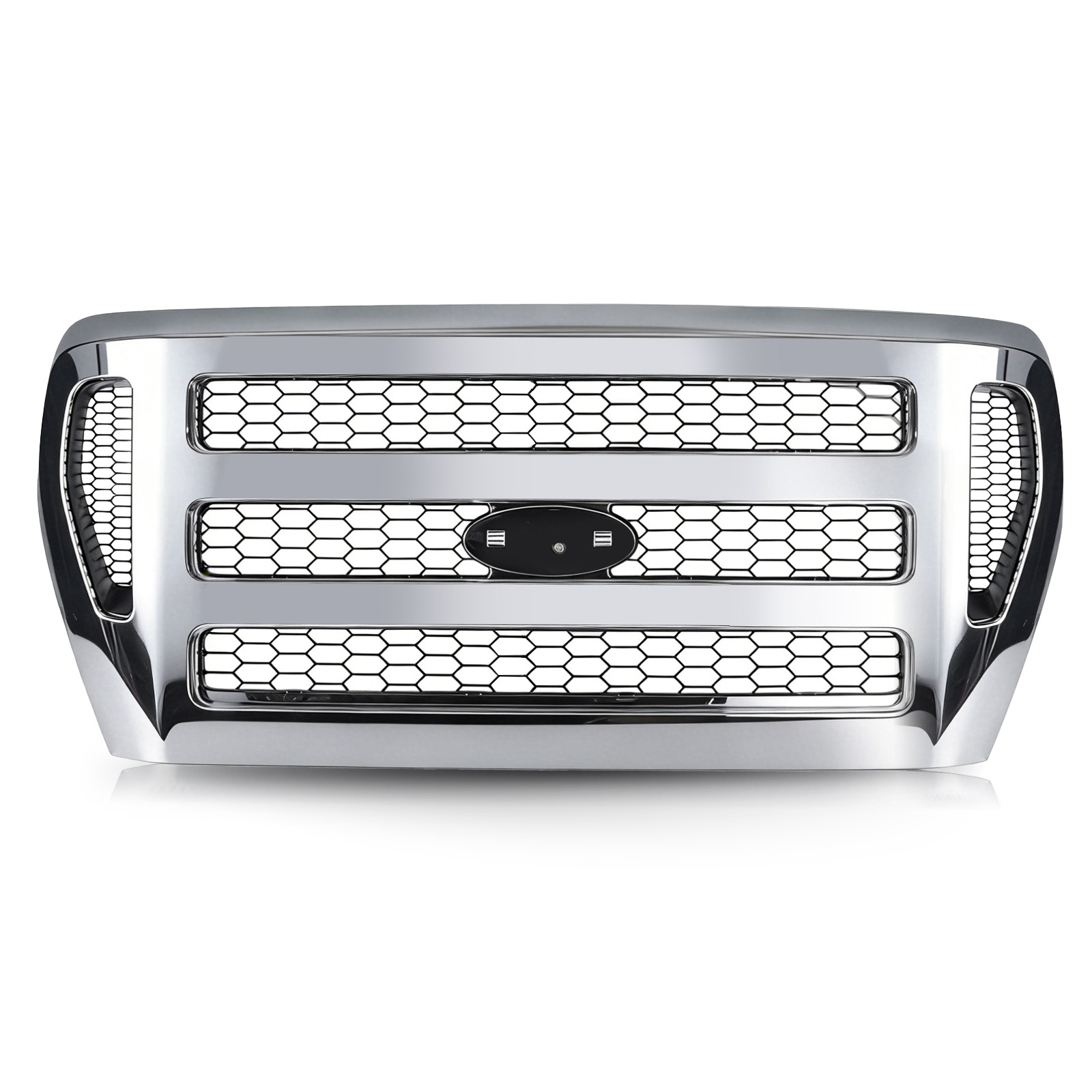 For 2004-2015 Ford F-650 F-750 Chassis Front Grille Grill Chrome Assembly