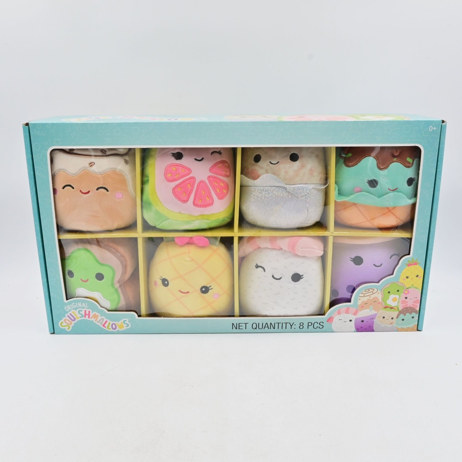 Original Squishmallows Food Squad 8 Pack Plush Set Assorted Characters Boxed
