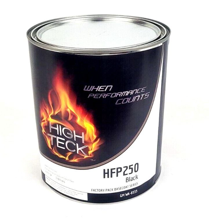 High Teck HFP250 GM WA8555 Ebony Black Basecoat Paint Gallon
