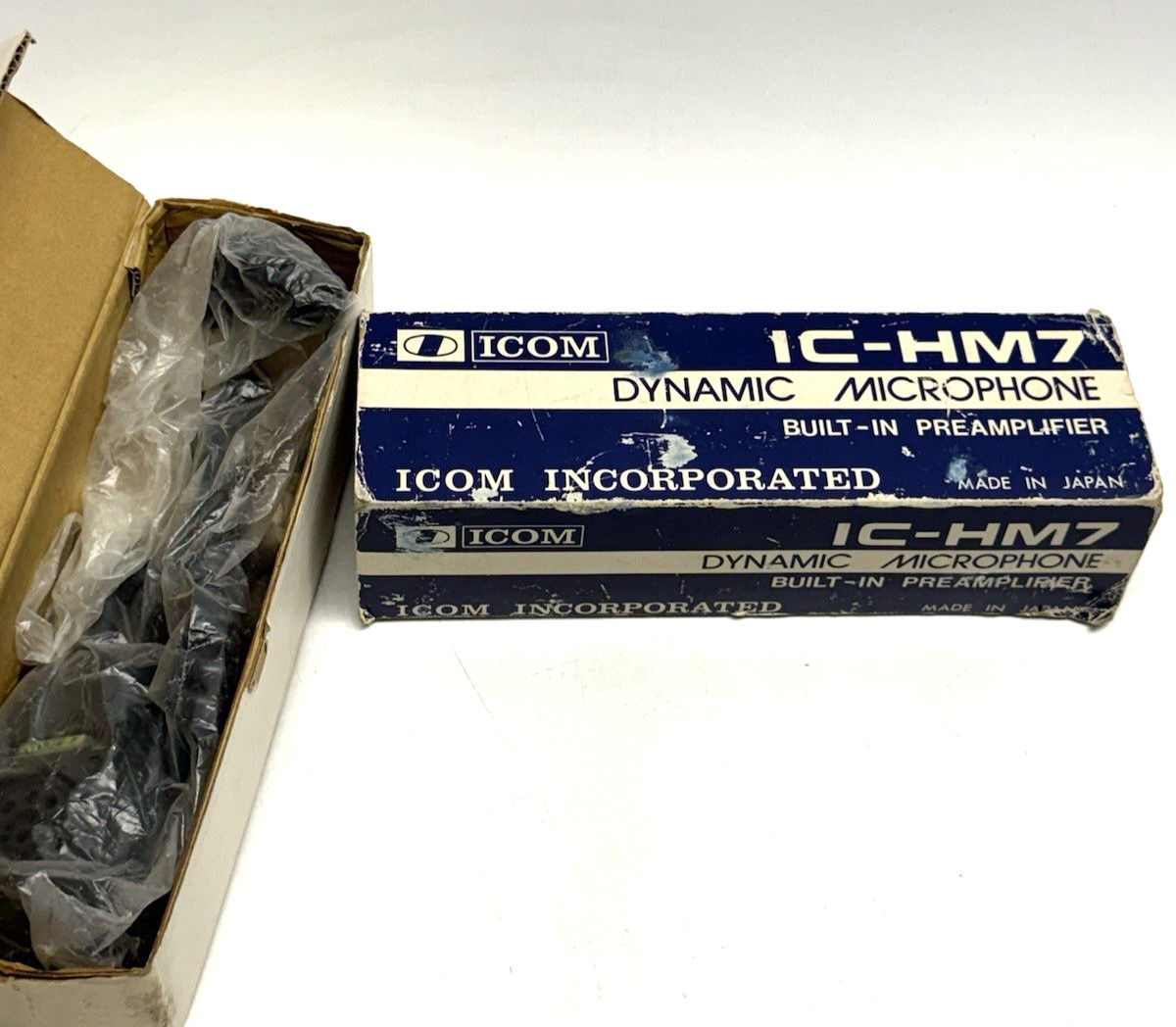 VINTAGE NOS ICOM IC-HM7 Hand Microphone Black Amateur Radio Made in Japan