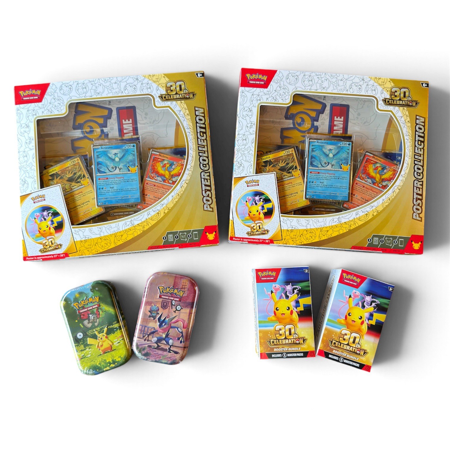 Pokémon 30th Anniversary Bundle – Poster Collection, Mini Tin & Booster Bundle Pokémon 30th Anniversary Bundle – Poster Collection, Mini Tin & Booster Bundle