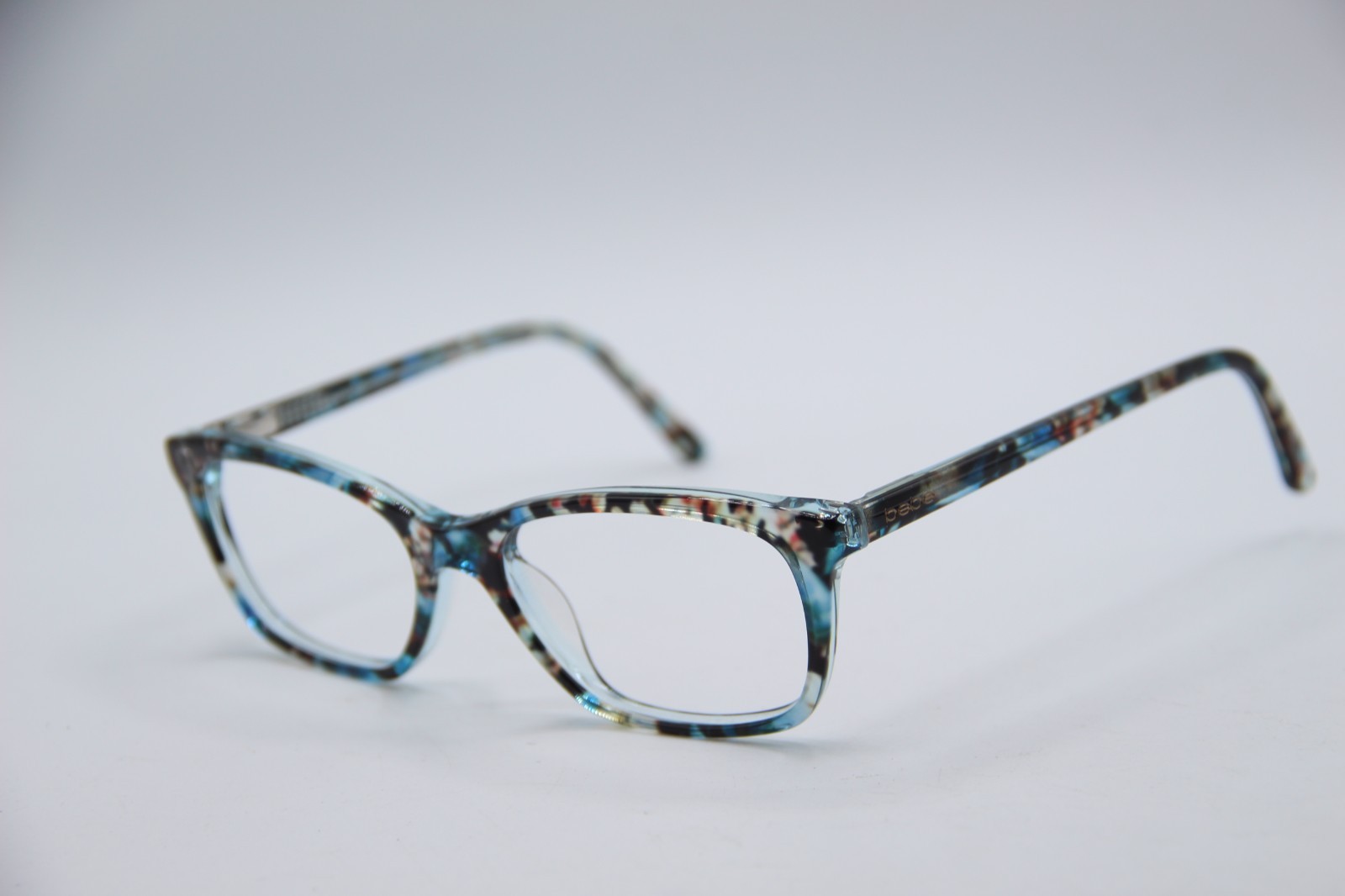 BEBE BB5145 400 BLUE FORAL AUTHENTIC EYEGLASSES 53-17