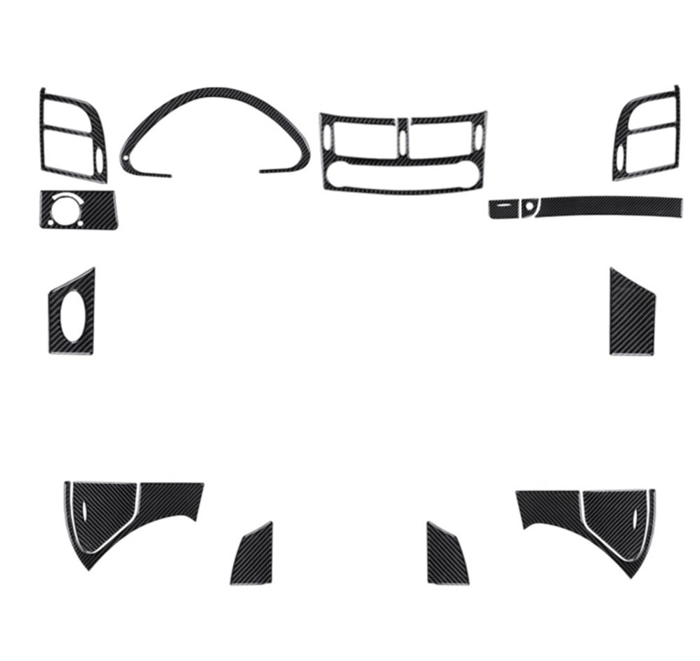 15Pcs Carbon Fiber Interior Full Kit Cover Trim For Mercedes-Benz E-Class W211