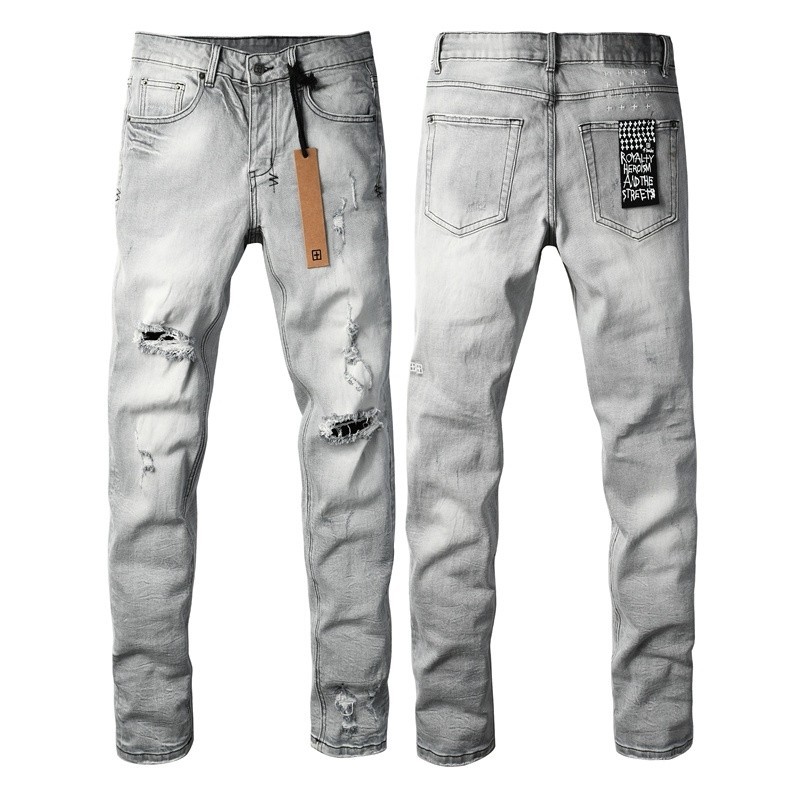 KSUBI Ripped Denim Pants Men's Button Jeans Teens Leisure Straight Jeans 28-40 KSUBI Ripped Denim Pants Men's Button Jeans Teens Leisure Straight Jeans 28-40