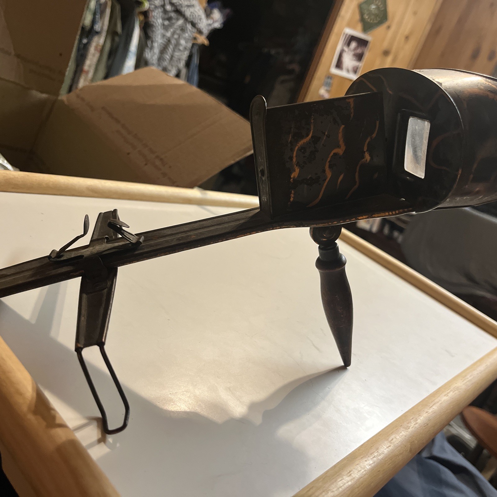 Antique Wood and Metal Stereoscope Viewer The Perfecscope