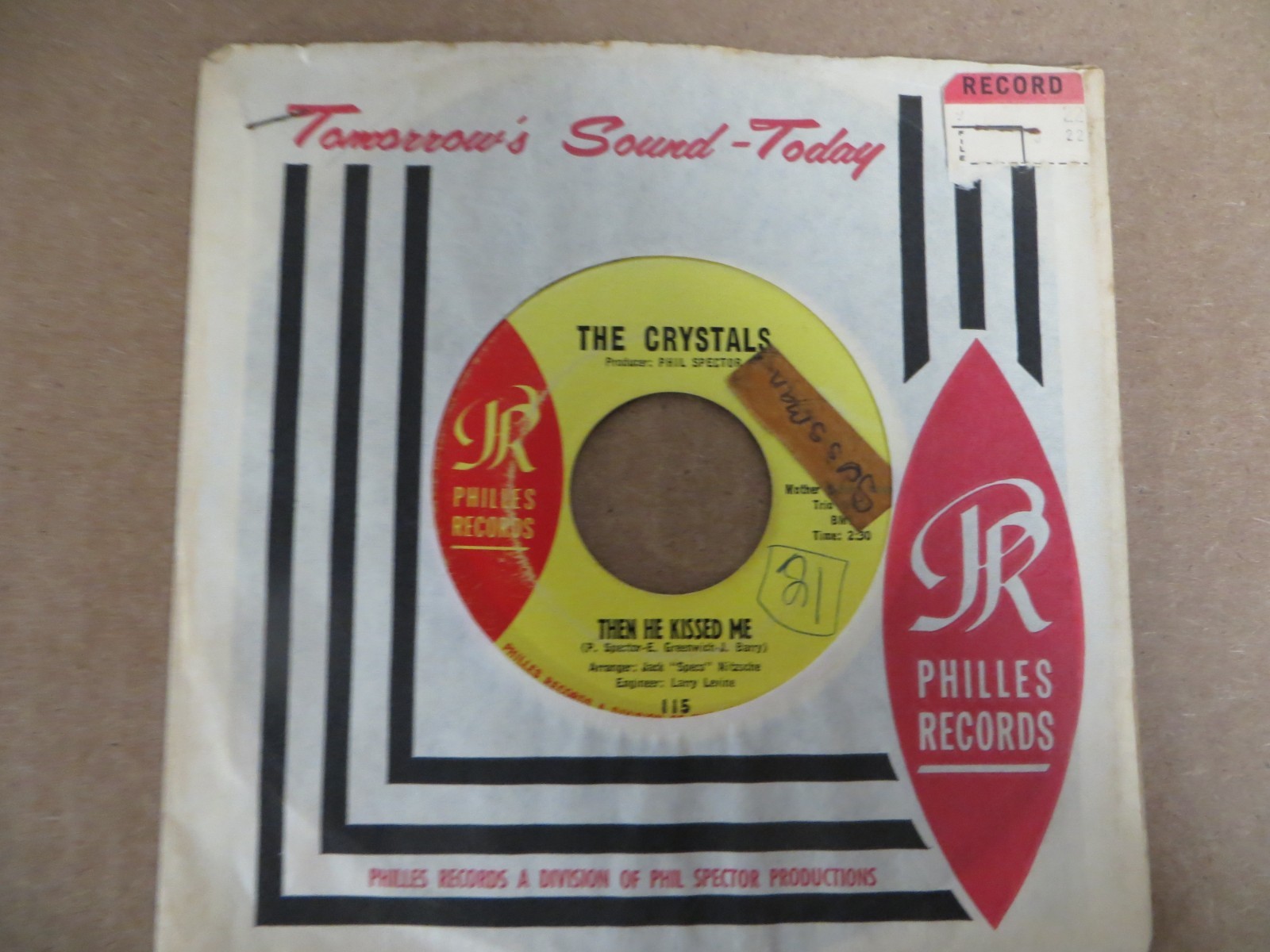 The Crystals – Then He Kissed Me - 1963 Philles Records 115 7\
