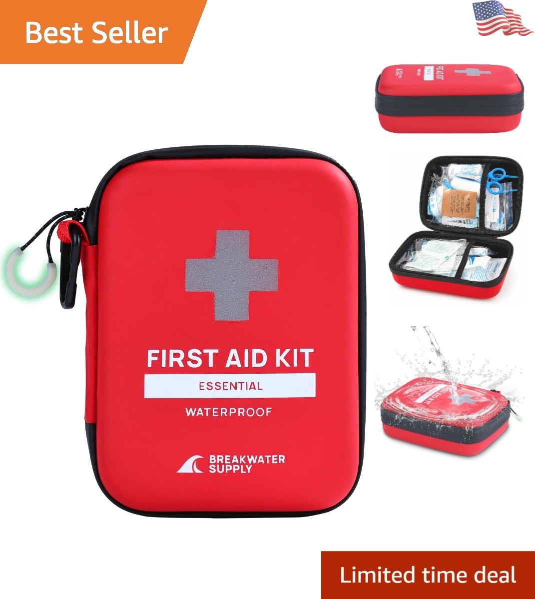 101-Piece Waterproof First Aid Kit - Compact Emergency Solutions for Any Setting