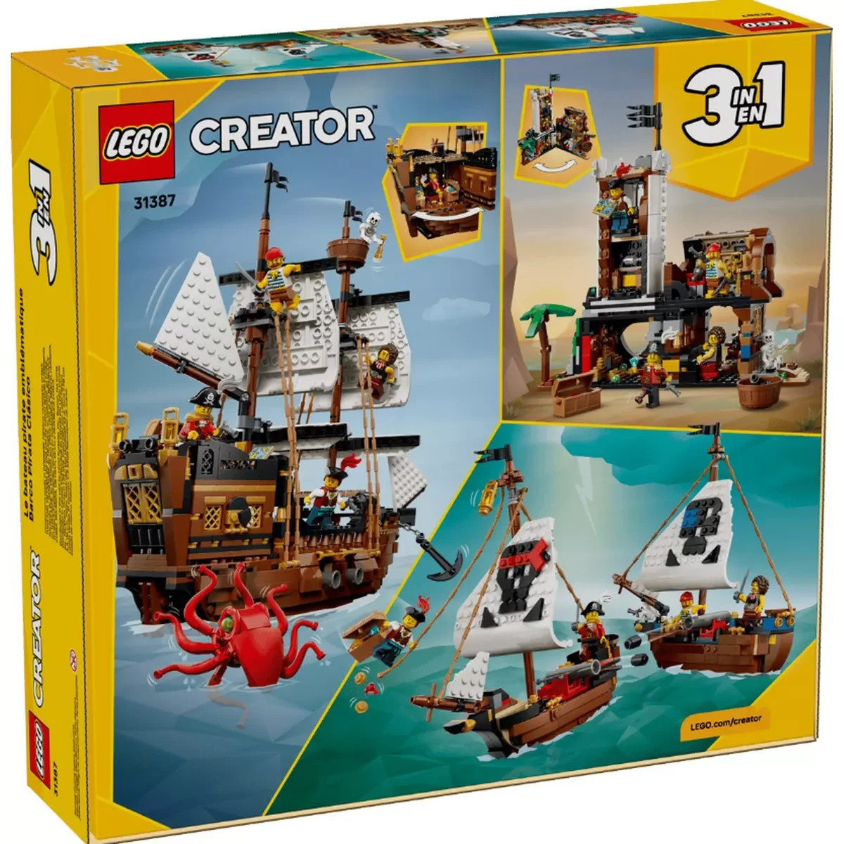 SALE- LEGO® Creator 3 in 1 Iconic Pirate Ship 31387 Building Set