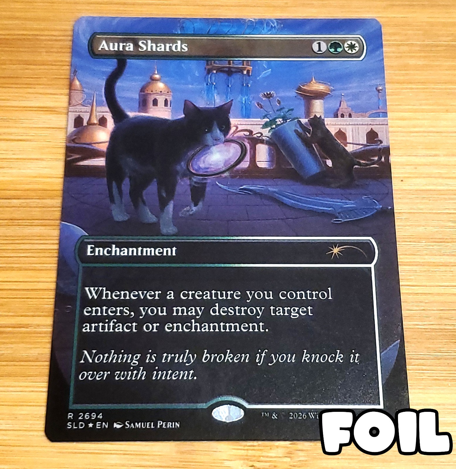 Aura Shards, Foil, Cats of Chaos Secret Lair - 2694 Magic MTG NM Aura Shards, Foil, Cats of Chaos Secret Lair - 2694 Magic MTG NM