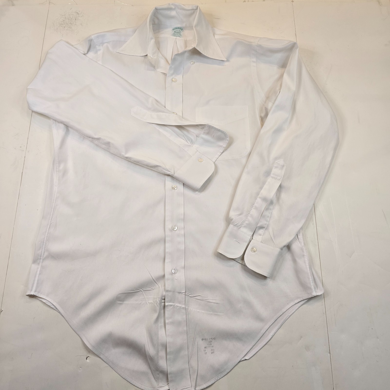 Vintage Made in USA Brooks Brothers Makers White Dress Shirt 14.5-2