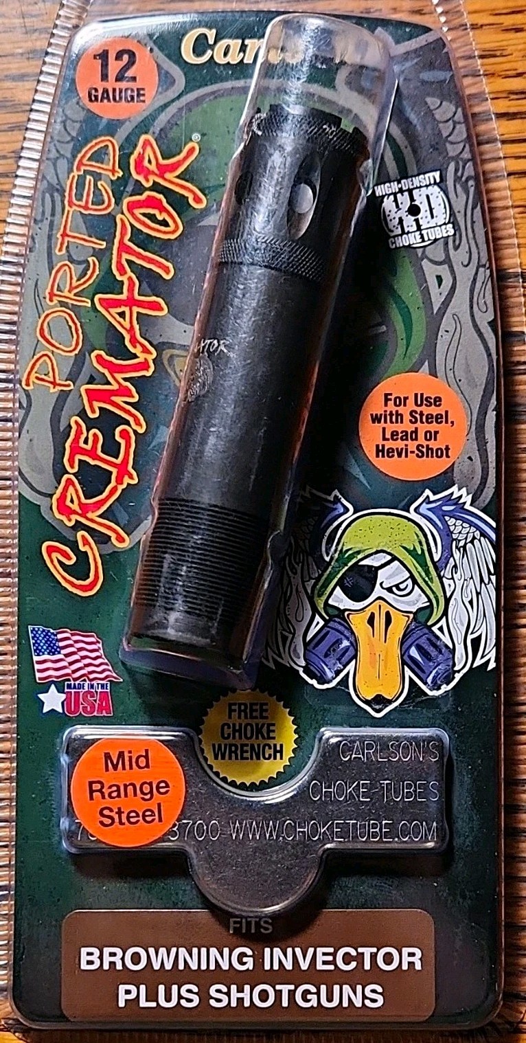 Carlson's Waterfowl Cremator Ported Choke Tube for 12ga Browning Invector Plus