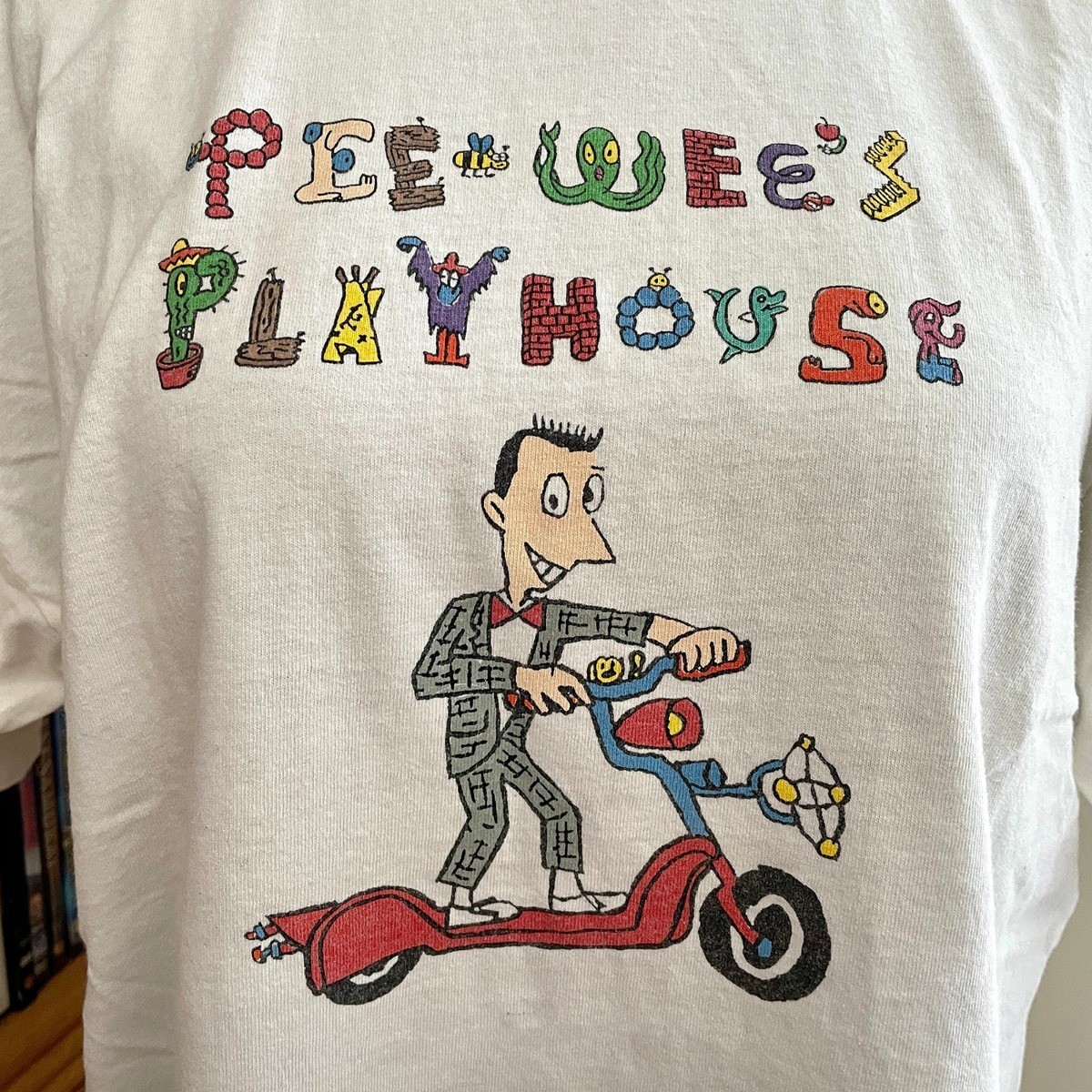 vtg Pee Wee Herman play house white T-SHIRT All sizes S to 45Xl 16D246