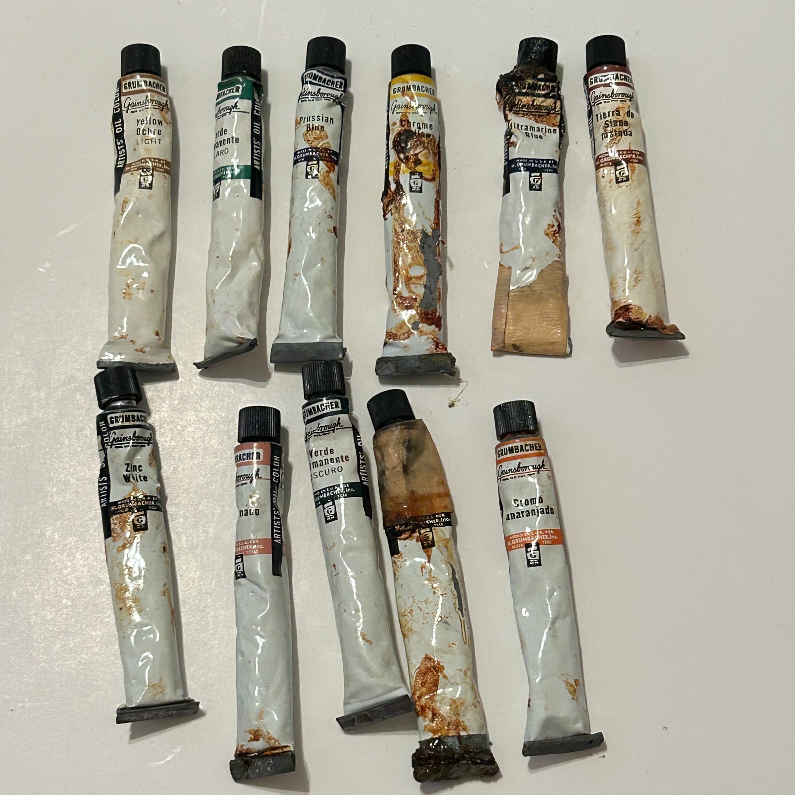 READ Vtg AS IS Grumbacher Oil Paint Lot Of 11 Various Colors Used Condition READ Vtg AS IS Grumbacher Oil Paint Lot Of 11 Various Colors Used Condition