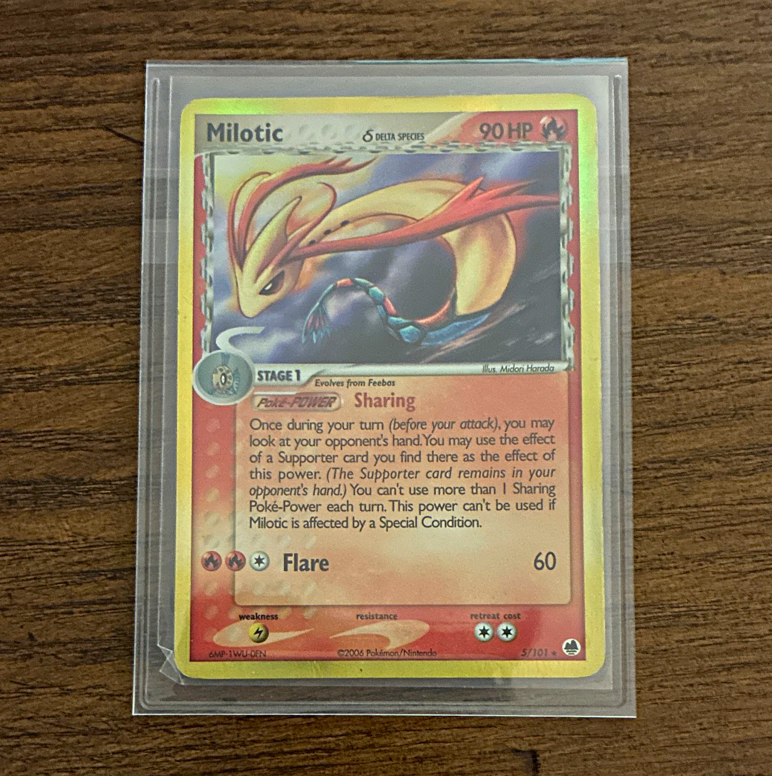 Pokémon TCG Milotic 5/101 EX Dragon Frontiers Delta Species Reverse Holo ENG