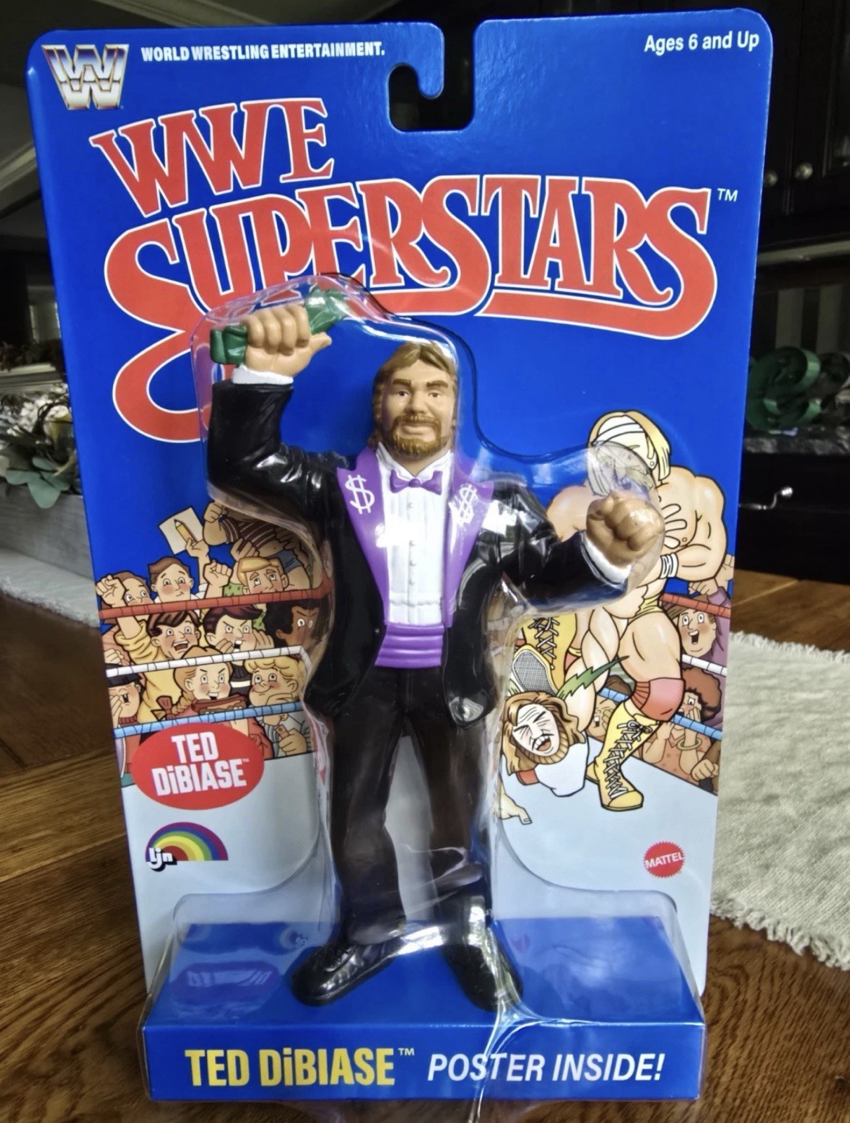Mattel LJN WWE Superstars MILLION DOLLAR MAN TED DIBIASE Figure & Poster 2026
