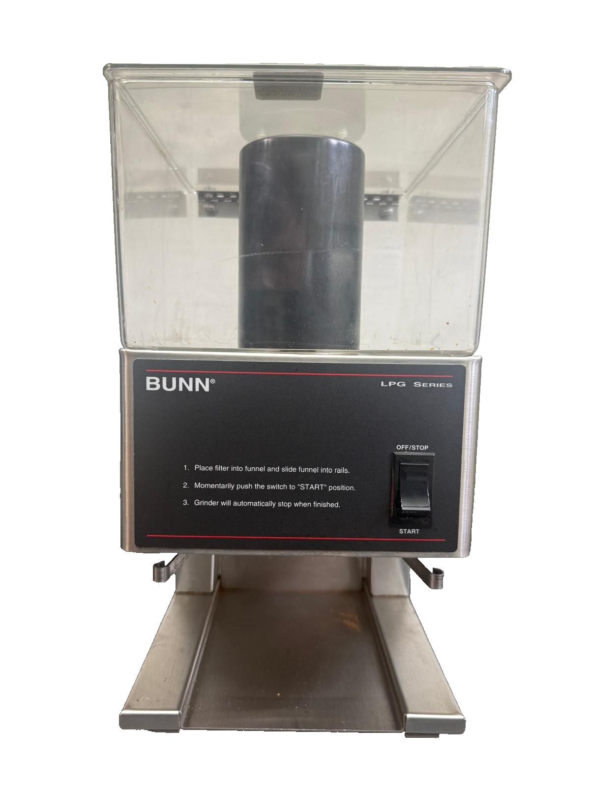 BUNN LPG Low Profile 6 lb Coffee Grinder 20580.0001 120V Tested Working
