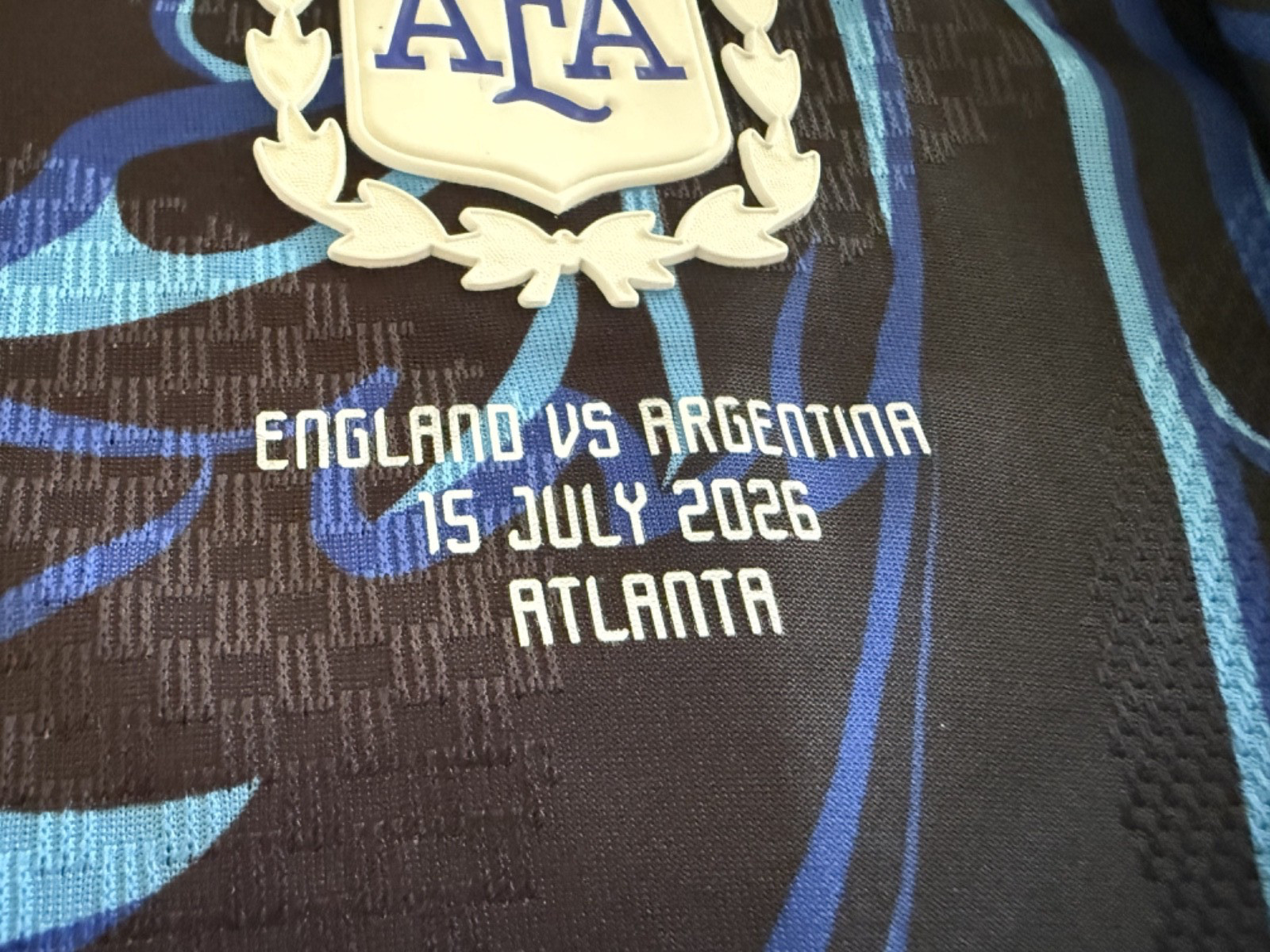 England Argentina World Cup Semifinal game detail badge for Argentina jerseys
