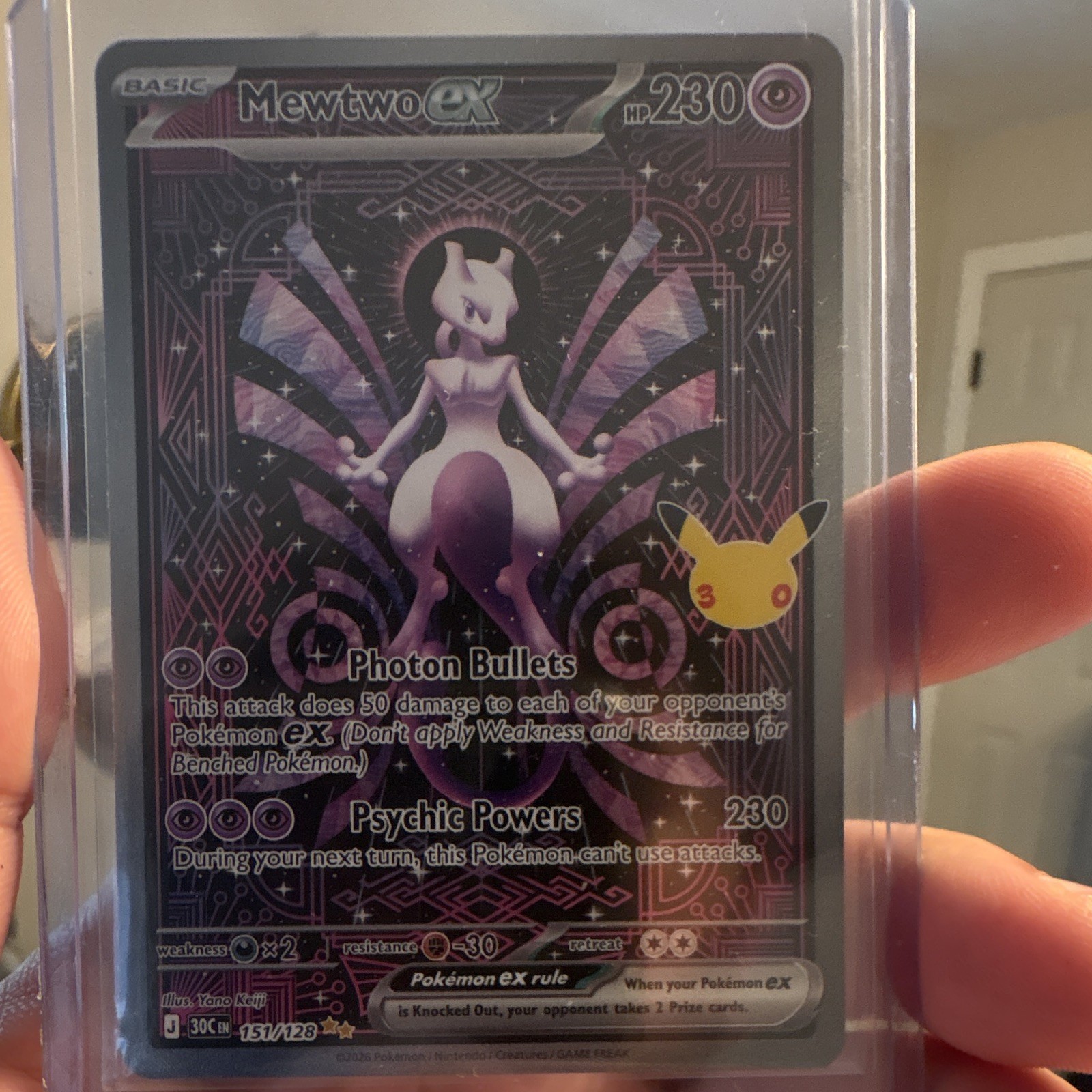Mewtwo ex 151/128 30th anniversary SIR Holo English