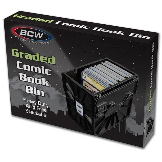 BCW Graded Certified Comic Book Storage Plastic Bin Stackable Box Heavy Duty New BCW Graded Certified Comic Book Storage Plastic Bin Stackable Box Heavy Duty New