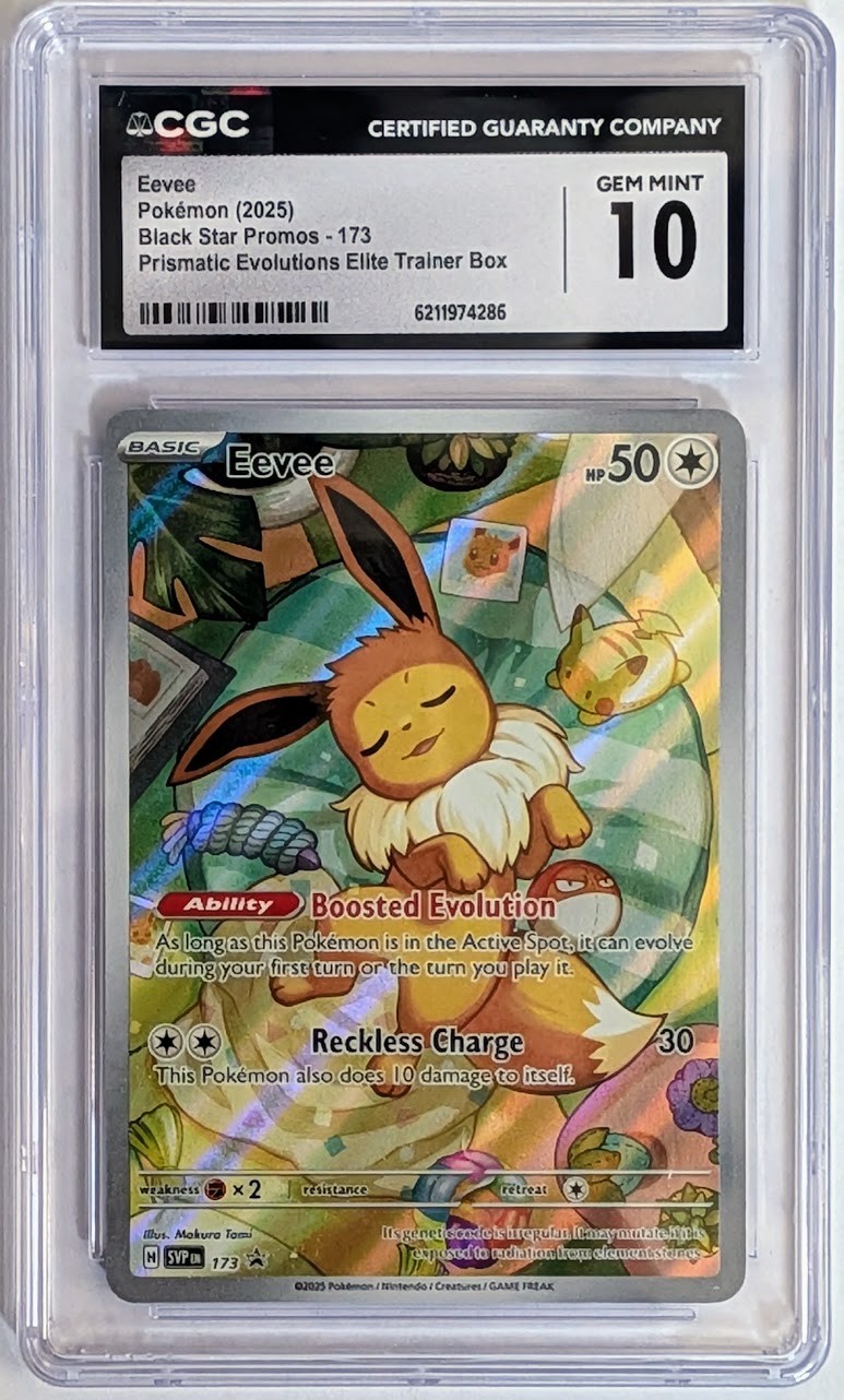 Pokemon TCG: CGC 10 - Eevee 173 Black Star Promo - Prismatic Evolutions