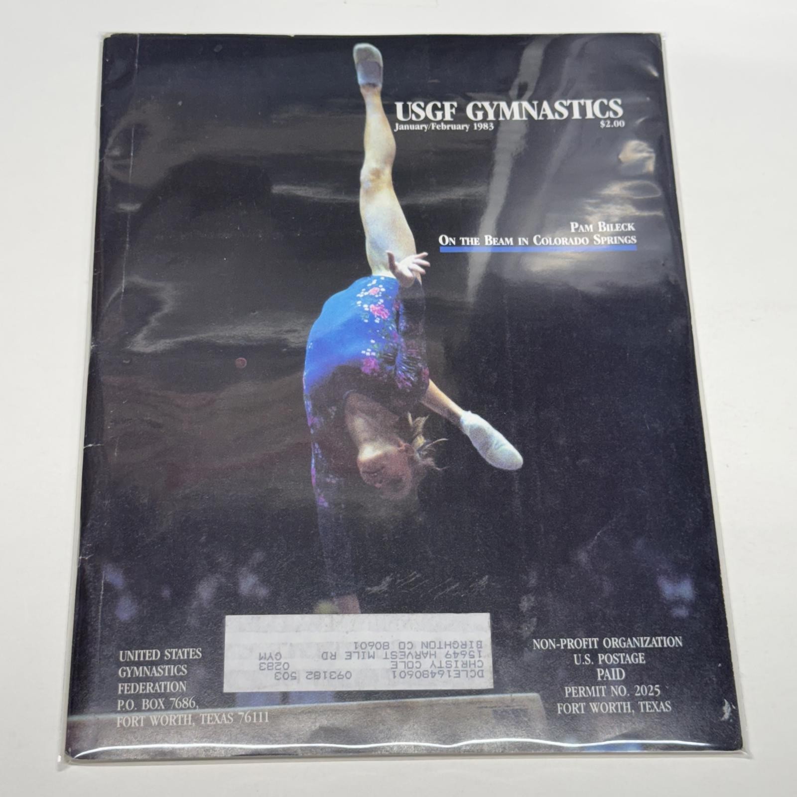 Vintage 1985 USGF Gymnastics Magazine Olympics Pam Bileck Cover Rare Nebraska