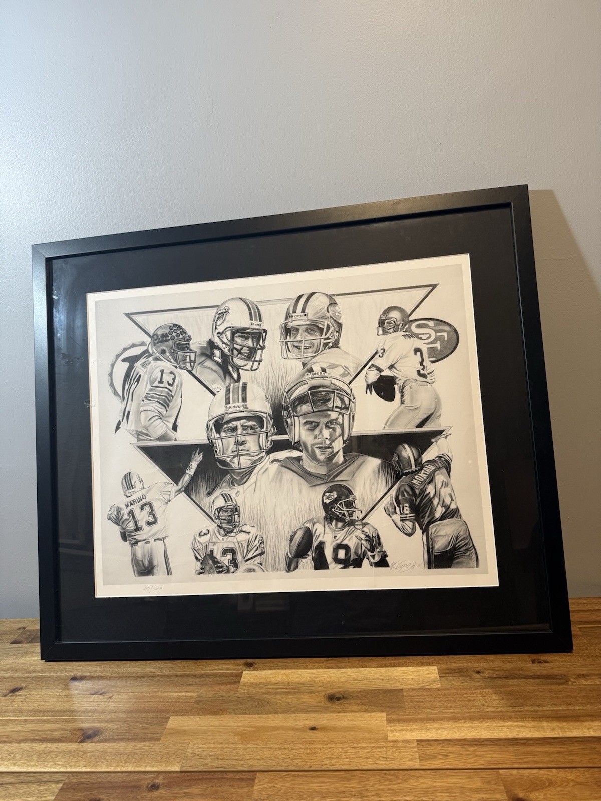 William Lopa Jr 99 Poster Art Hand Drawn Numbered 42/1000 Marino Montana SF Pitt