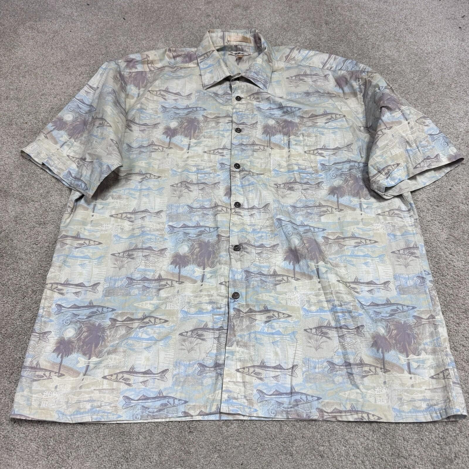 Campia Moda Button Down Shirt Men’s Multicolored Short Sleeve Size XL