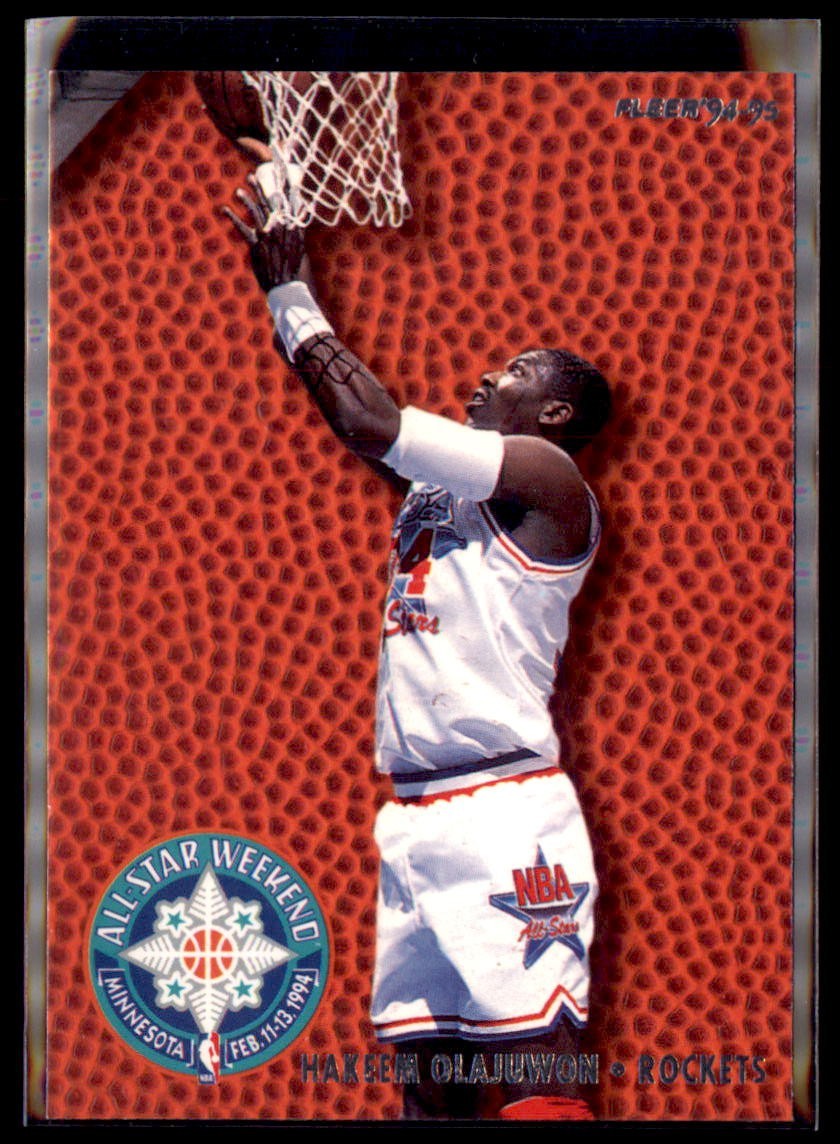1994-95 Fleer Basketball All-Star Hakeem Olajuwon Rockets 20 of 26 1994-95 Fleer Basketball All-Star Hakeem Olajuwon Rockets 20 of 26